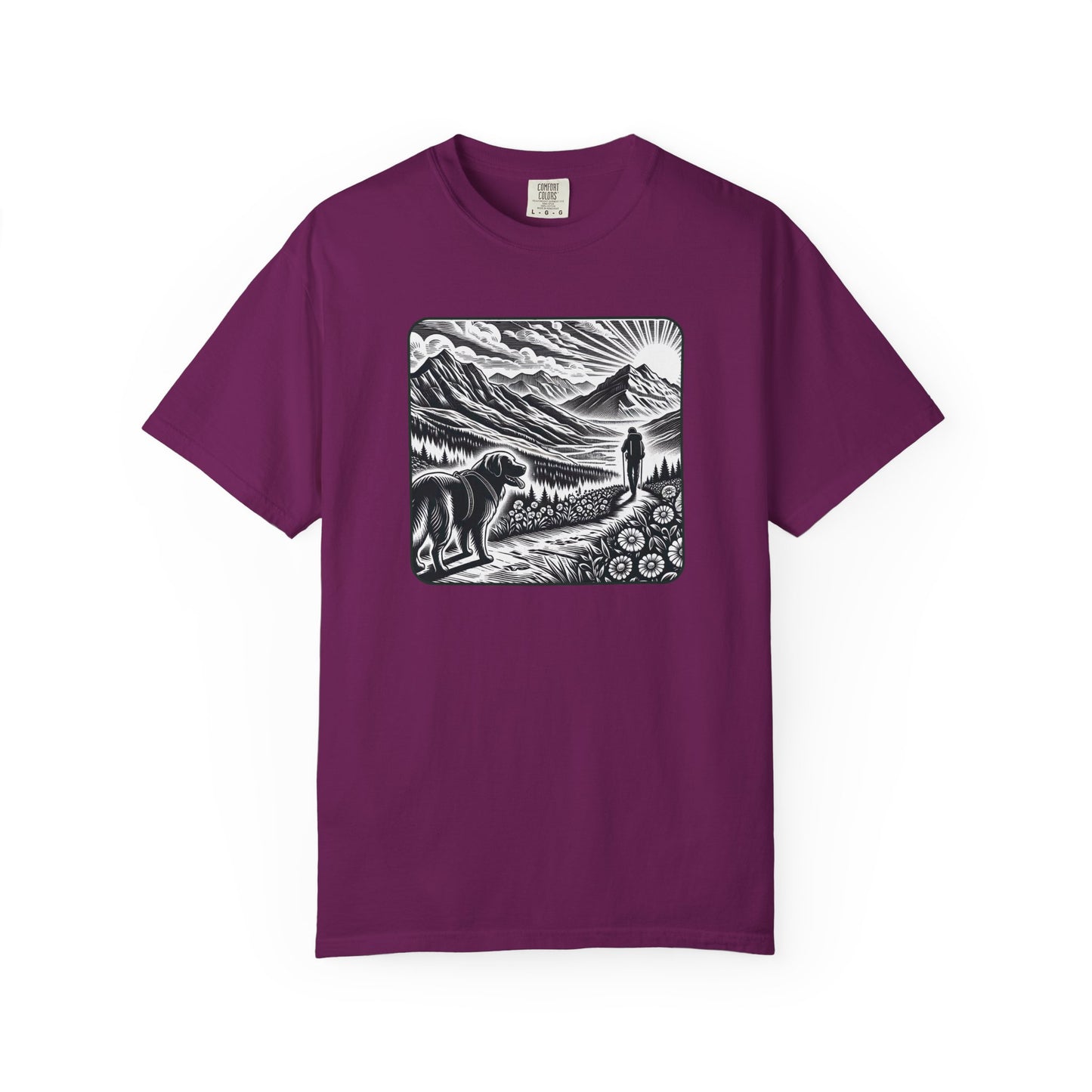 Hiker Unisex Garment-Dyed T-Shirt with Nature Design - Perfect for Outdoor Lovers