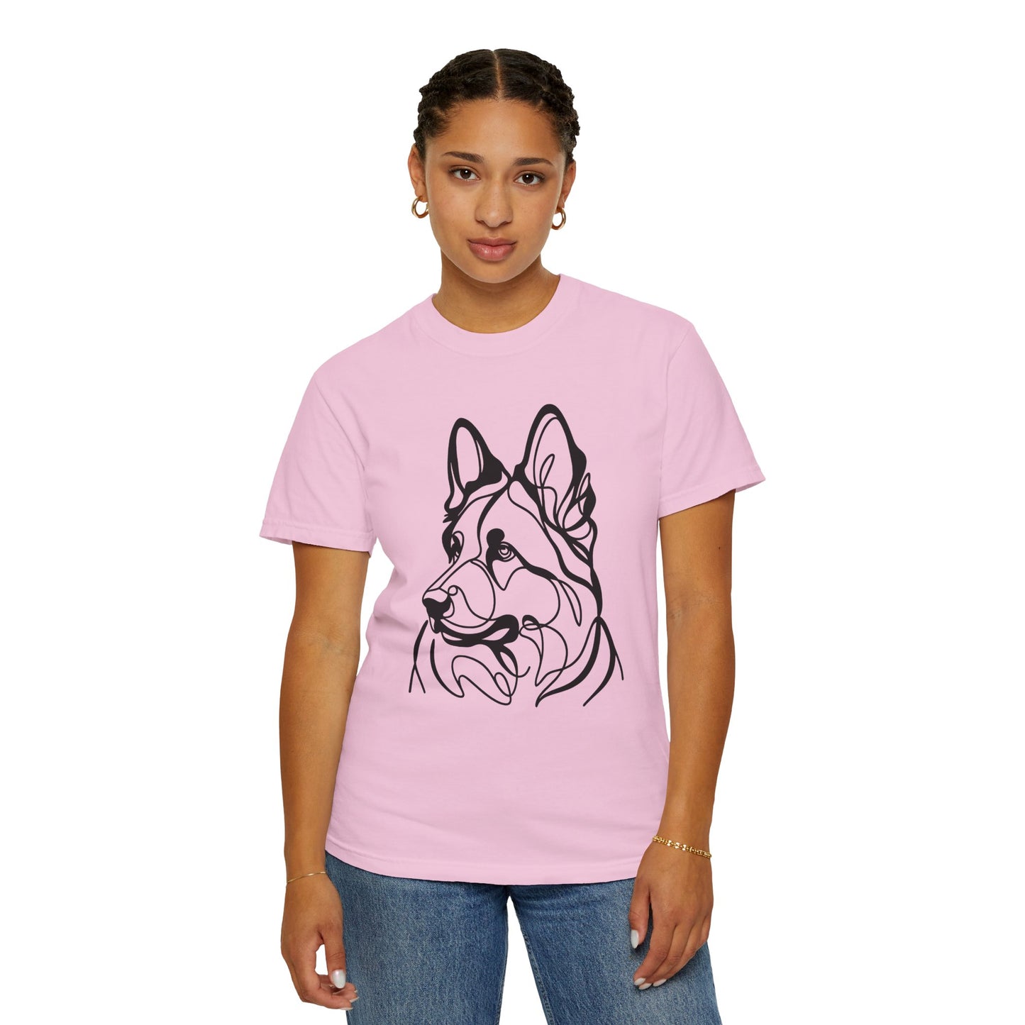 Unisex T-shirt German Shepard Line Art