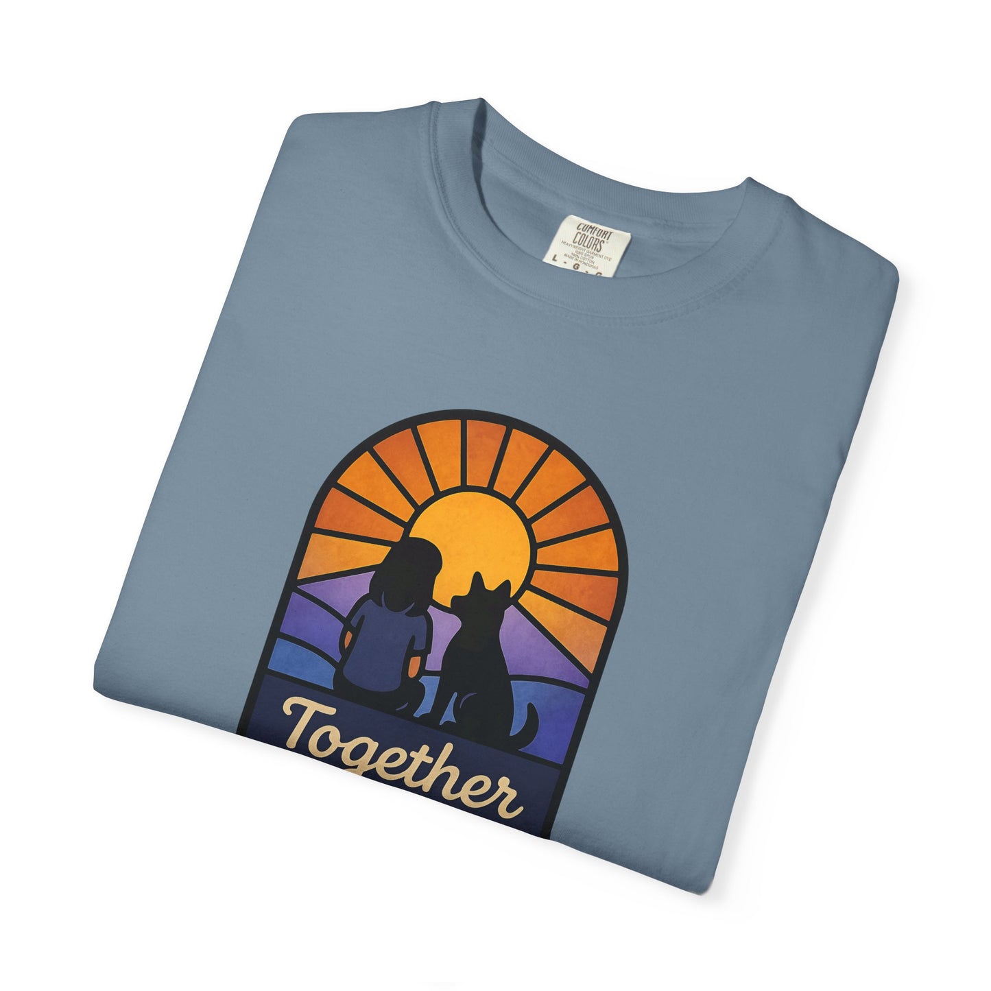 Together Sunset Graphic T-Shirt, Unisex Tee for Families, Casual Wear, Gift for Nature Lovers, Summer Vibe Apparel, Retro Style Shirt
