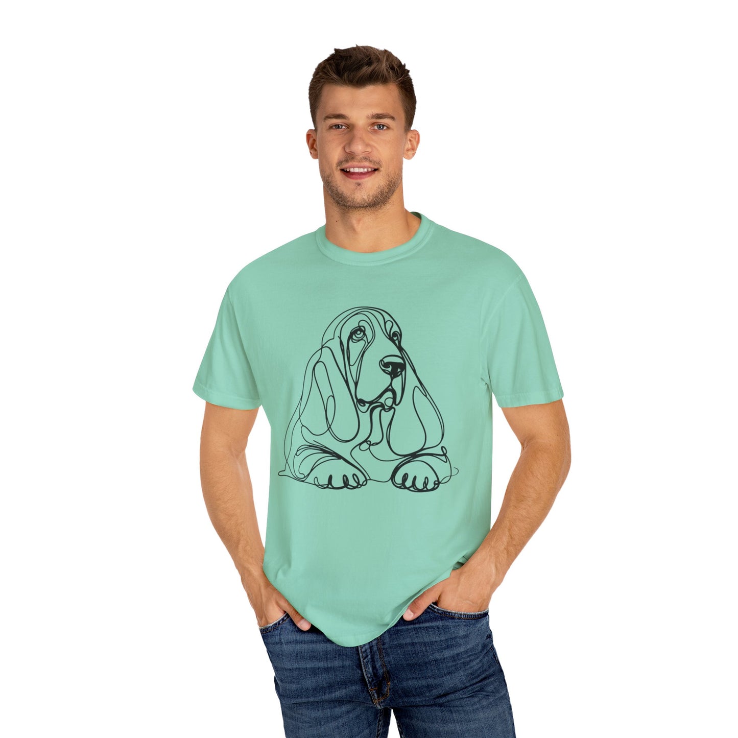 π Low & Loyal β Basset Hound Line Art Tee β Perfect for Dog Lovers