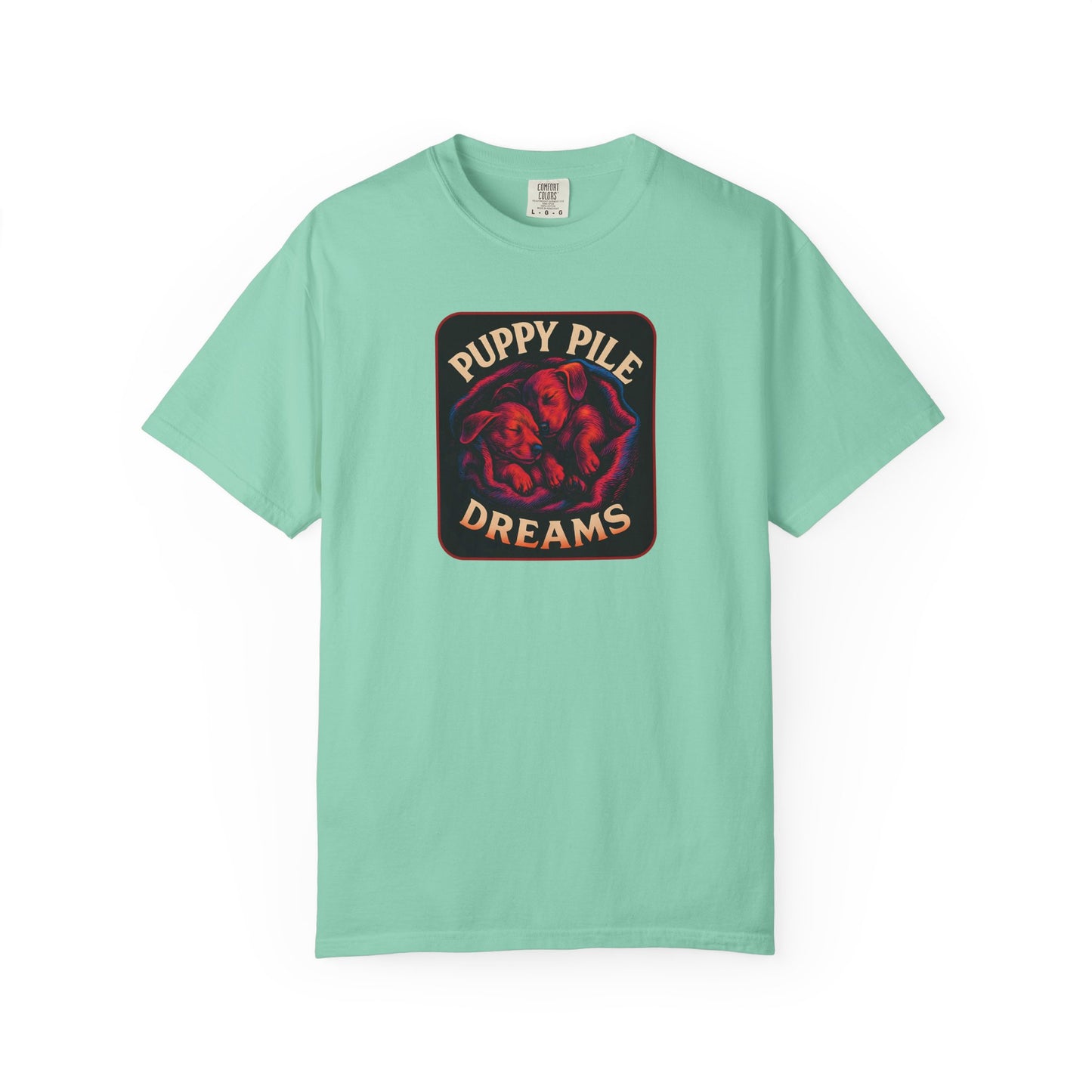 Puppy Pile Dreams T-Shirt, Unisex Tee, Dog Lover Gift, Casual Wear, Comfortable Cotton Shirt, Fun Animal Graphic Tee