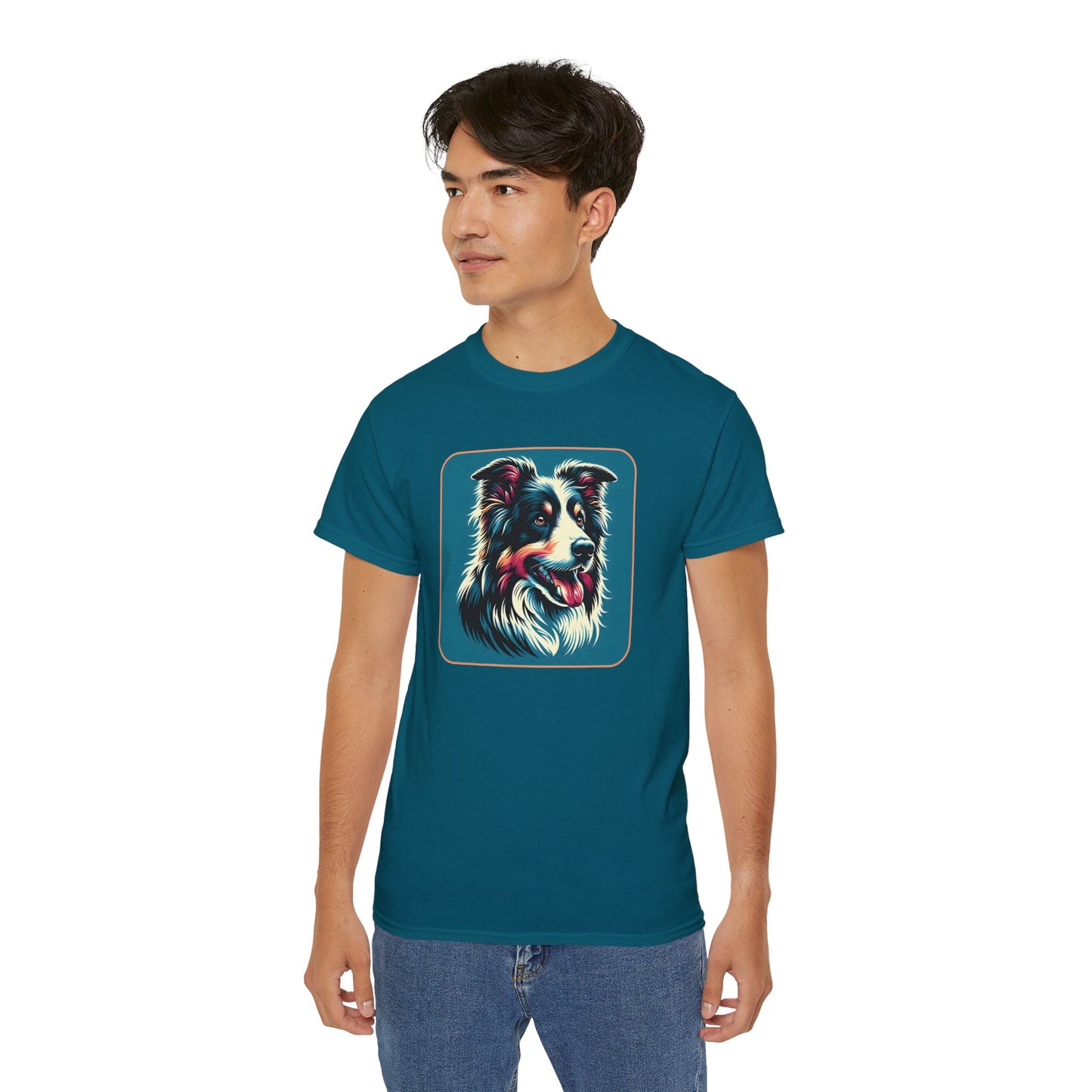 ⚡ Brain & Beauty – Colorful Border Collie Tee - Perfect for Pet Lovers