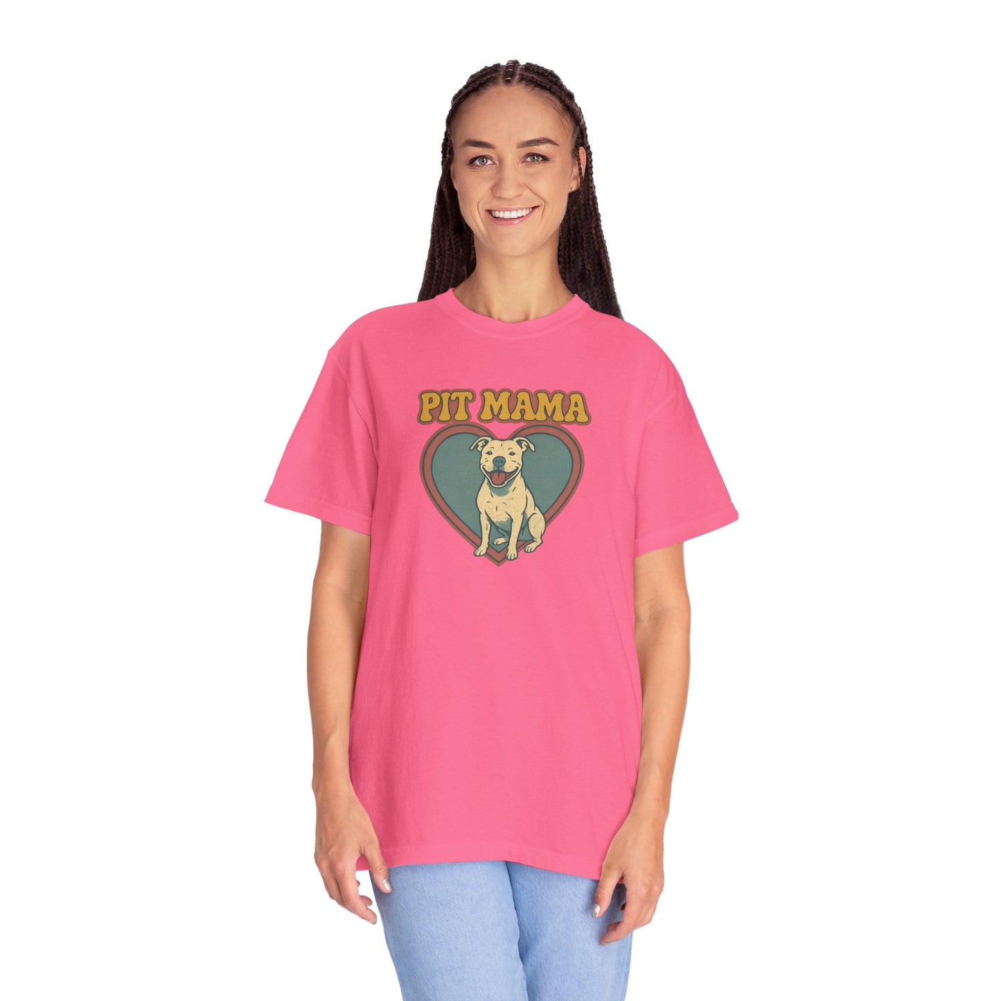 Pit Mama Unisex T-Shirt - Perfect Gift for Dog Lovers, Pet Owners, Animal Rescue Advocates, Dog Mom Apparel