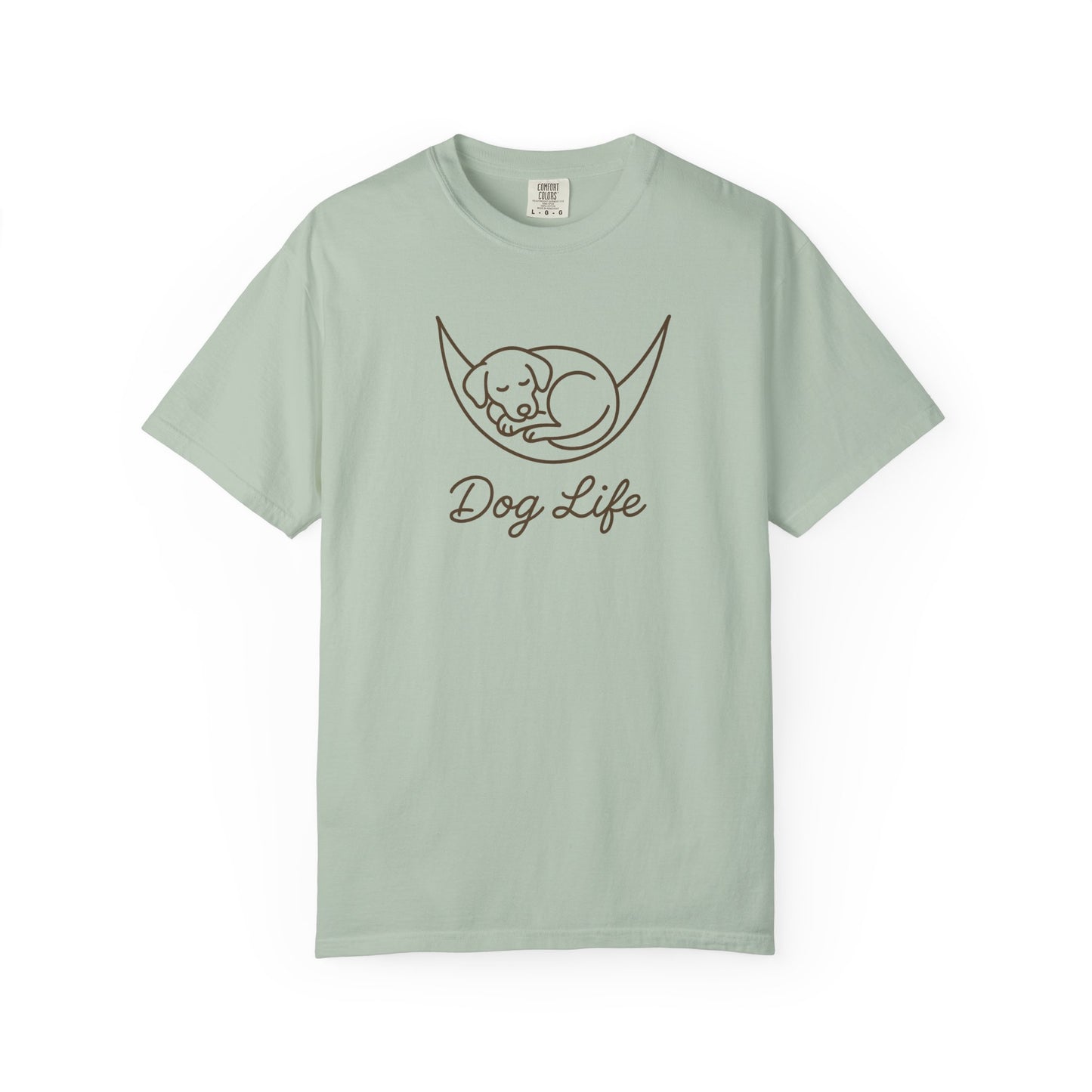 Dog Life Unisex Garment-Dyed T-Shirt, Pet Lover Tee, Dog Owner Gift, Casual Dog T-Shirt, Animal Lover Apparel, Comfortable Everyday Wear