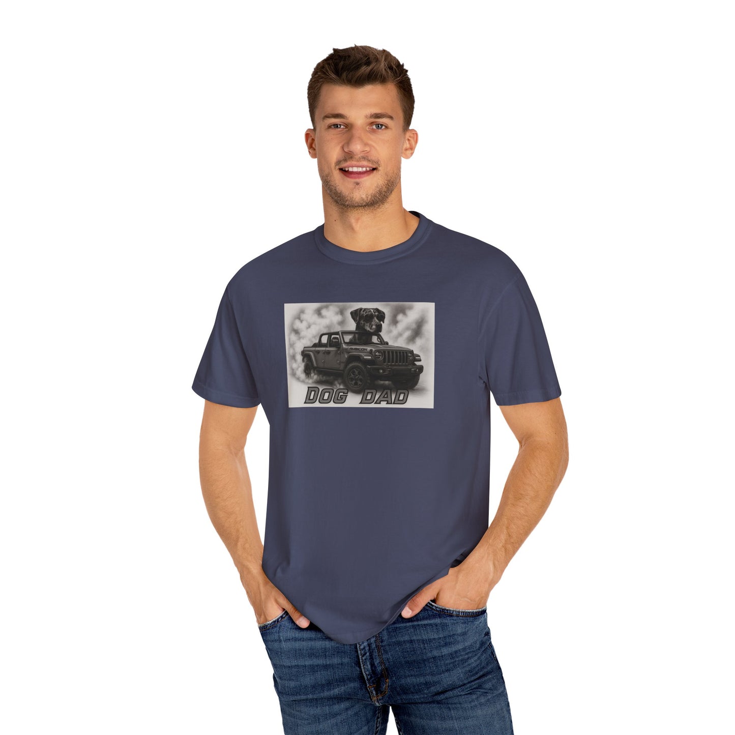Dog Dad - Catahoula - Cool Dogs in Cool Cars T-Shirt Collection | Funny Dog Lover Apparel for Men