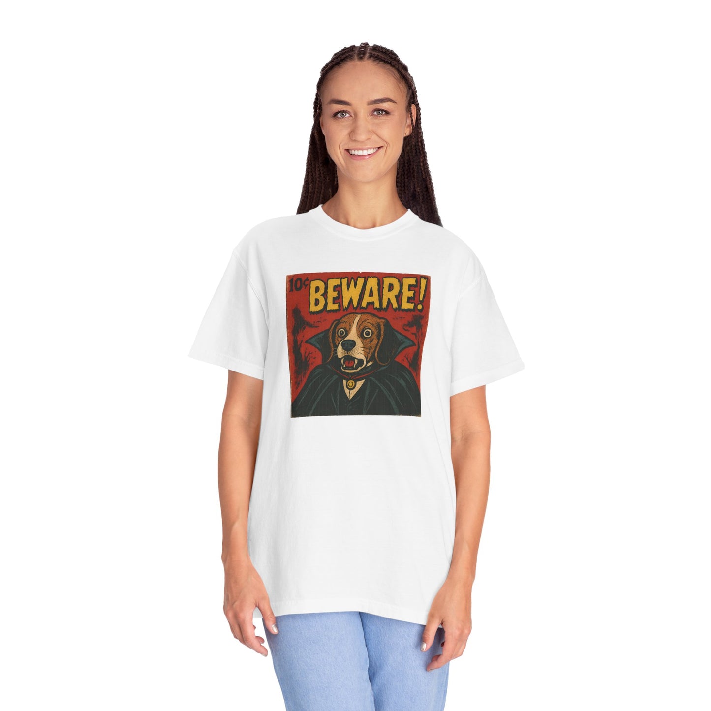 Spooky Dog Graphic T-Shirt | Unisex Vintage Style Tee, Halloween Shirt, Dog Lover Gift, Retro Graphic Tee, Funny Pet Apparel