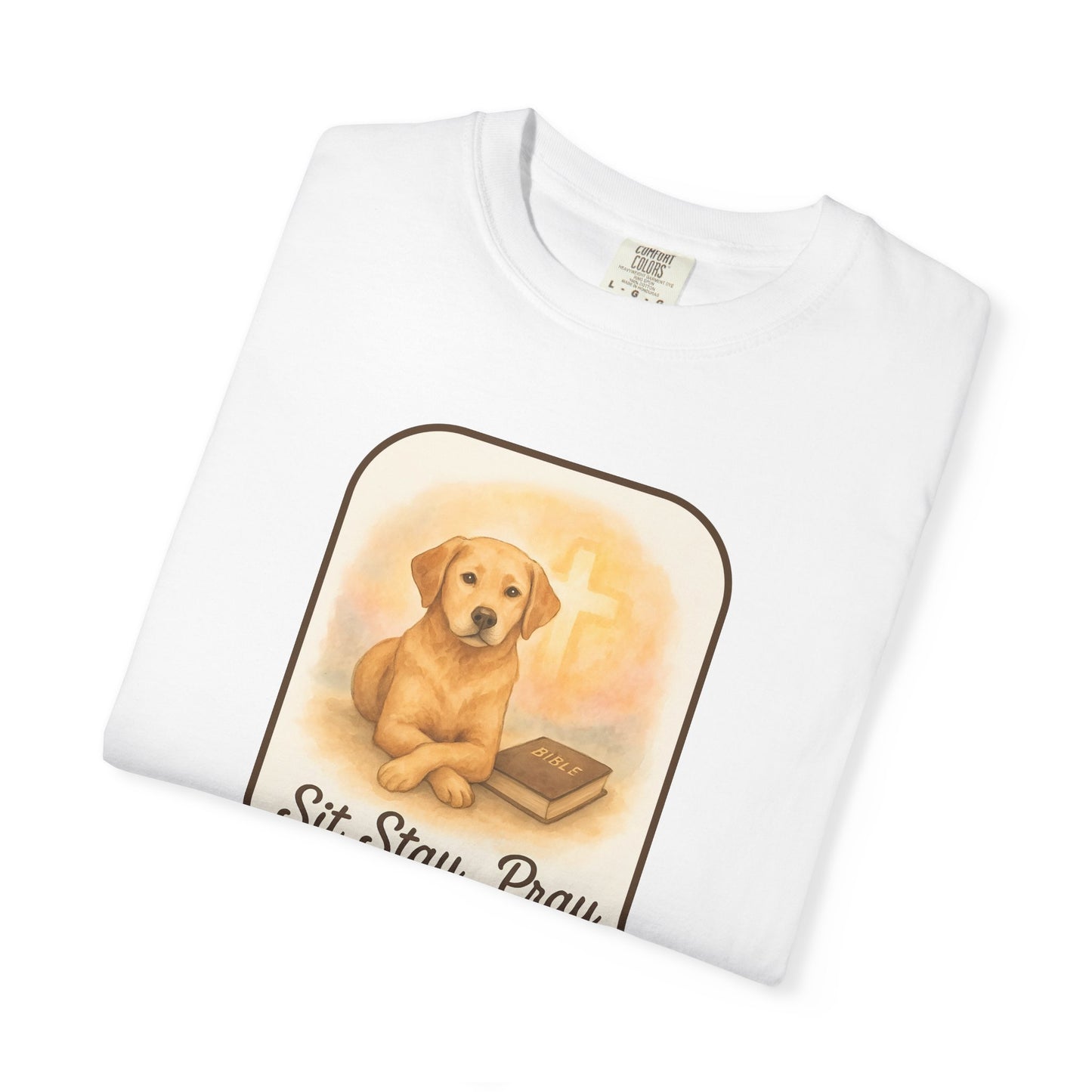 Faith-Inspired Dog Lovers T-Shirt, Unisex Tee, Gift for Pet Owners, Friendship Apparel, Casual Church Wear, Stay Pray Dog Design