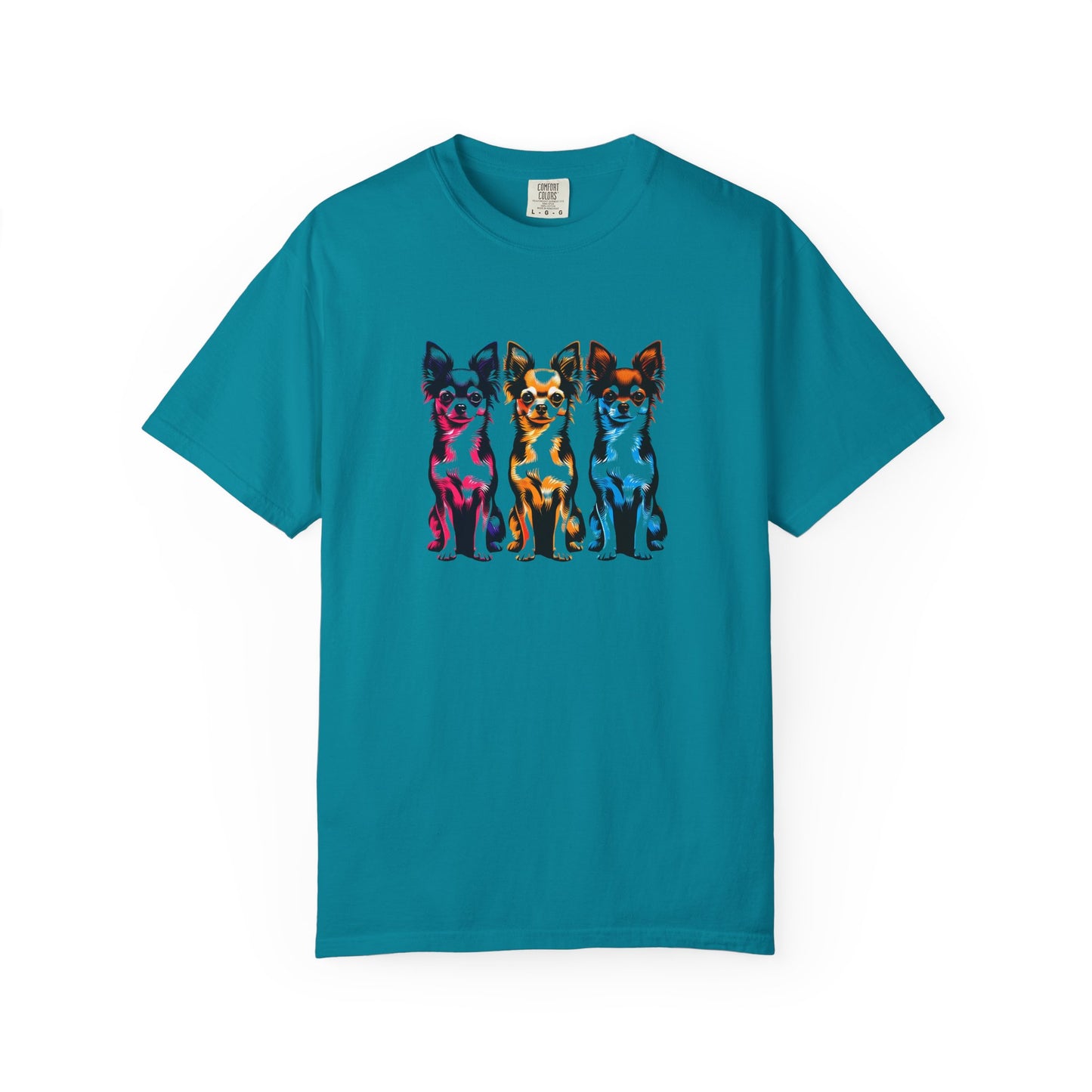 Colorful Chihuahua T-Shirt - Fun & Stylish Unisex Garment-Dyed Tee