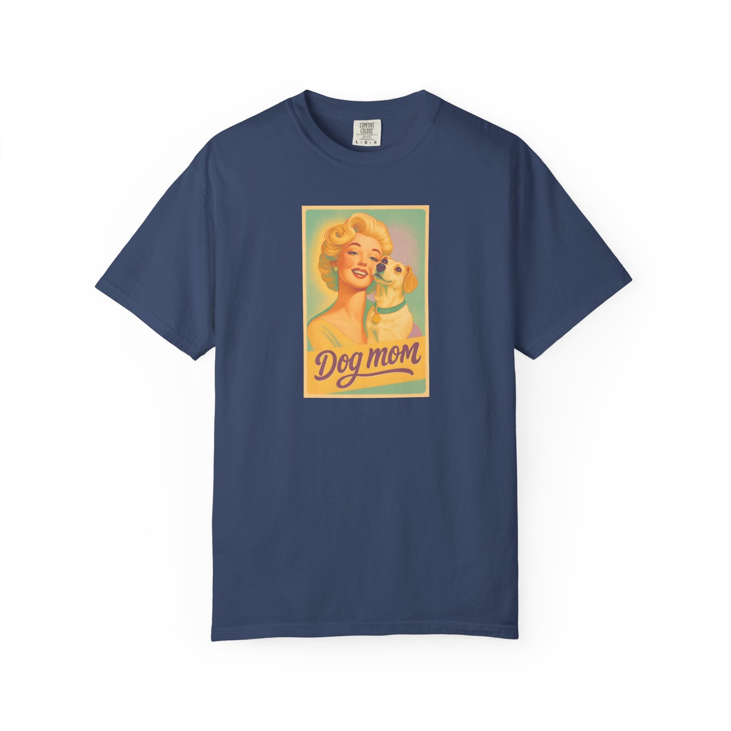 Vintage Dog Mom T-shirt - Unisex Garment-Dyed Tee for Dog Lovers
