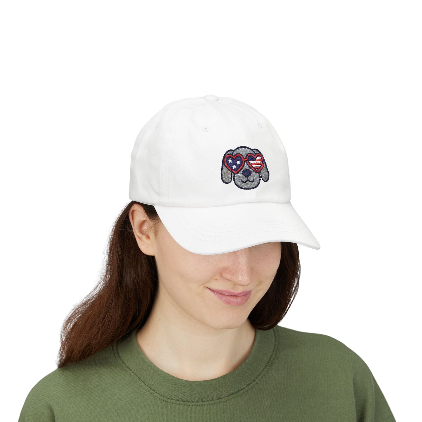 Patriotic Dog Dad Cap – Adjustable Baseball Hat for Animal Lovers, Summer Festivals, Father's Day, Fourth of July, Casual Wear