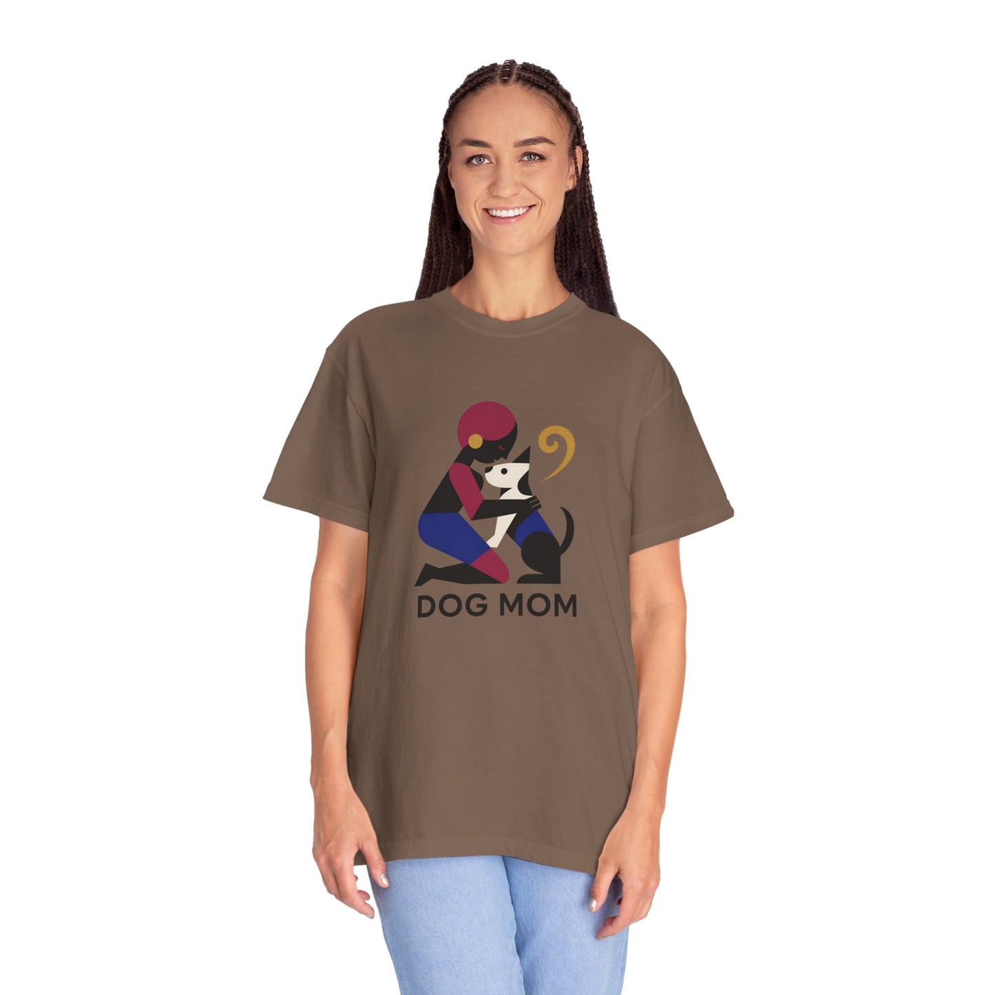 Dog Mom Unisex Garment-Dyed T-Shirt – Perfect Gift for Pet Lovers