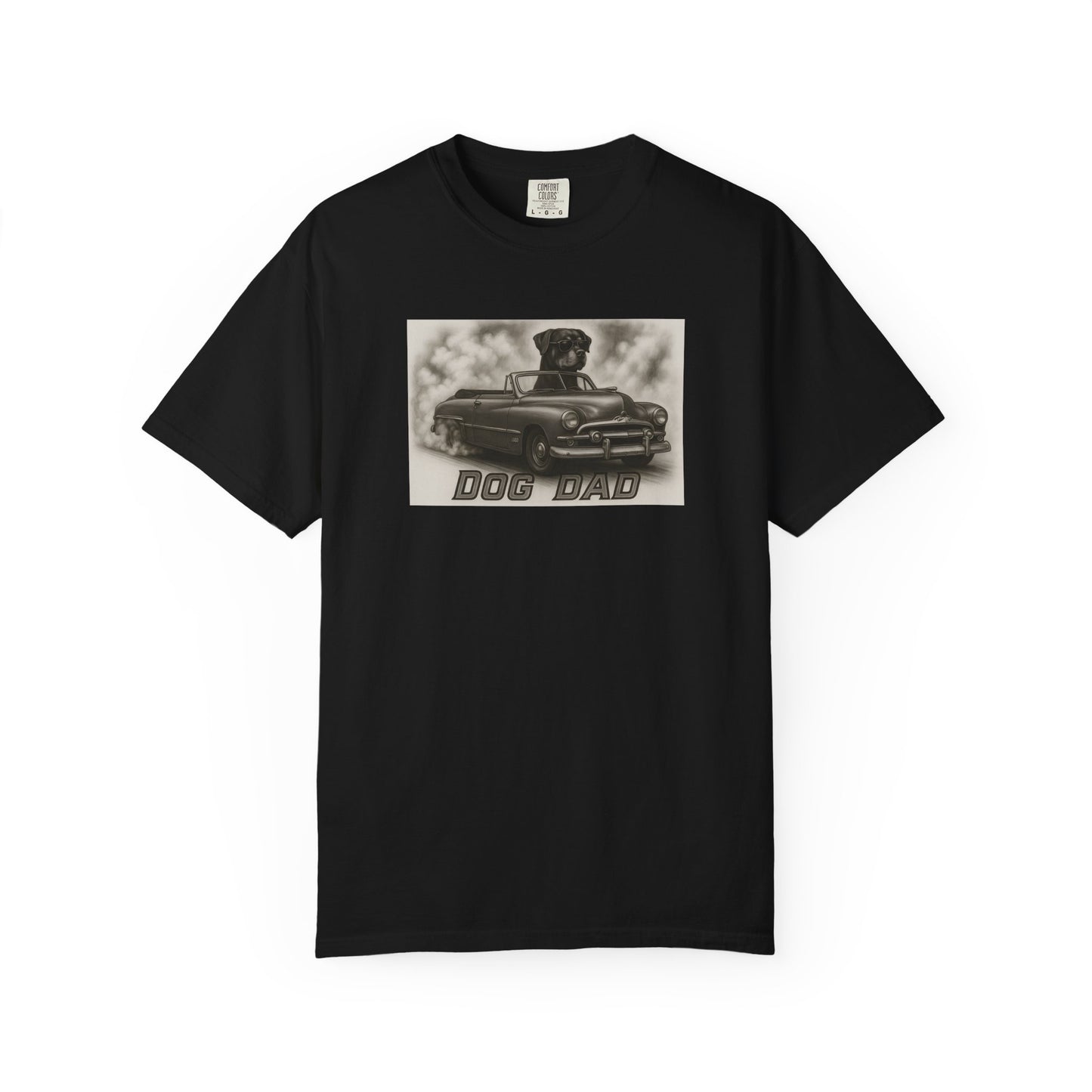 Dog Dad - Rottweiler - Cool Dogs in Cool Cars T-Shirt Collection | Funny Dog Lover Apparel for Men