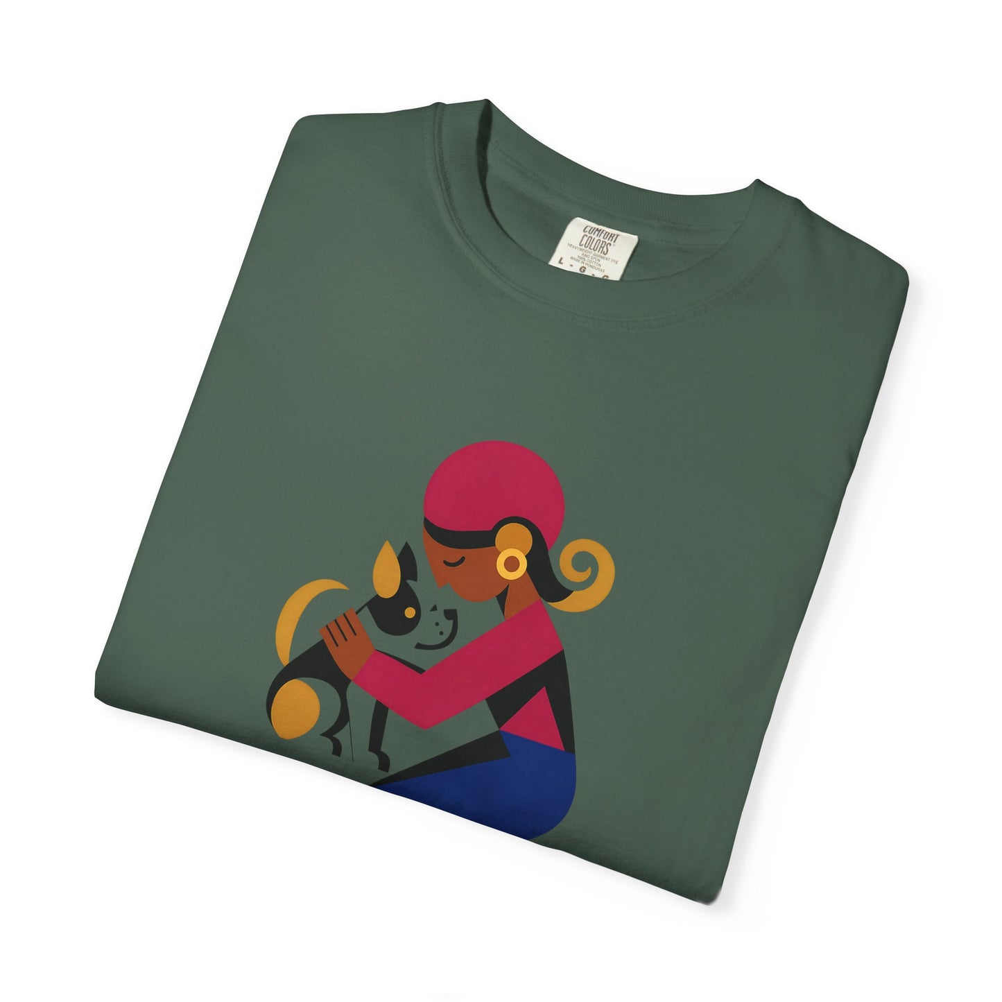 Dog Mom Garment-Dyed T-Shirt, Gift for Dog Lovers, Casual Wear, Pet Owner Apparel, Mother's Day Gift, Animal Lover Tee