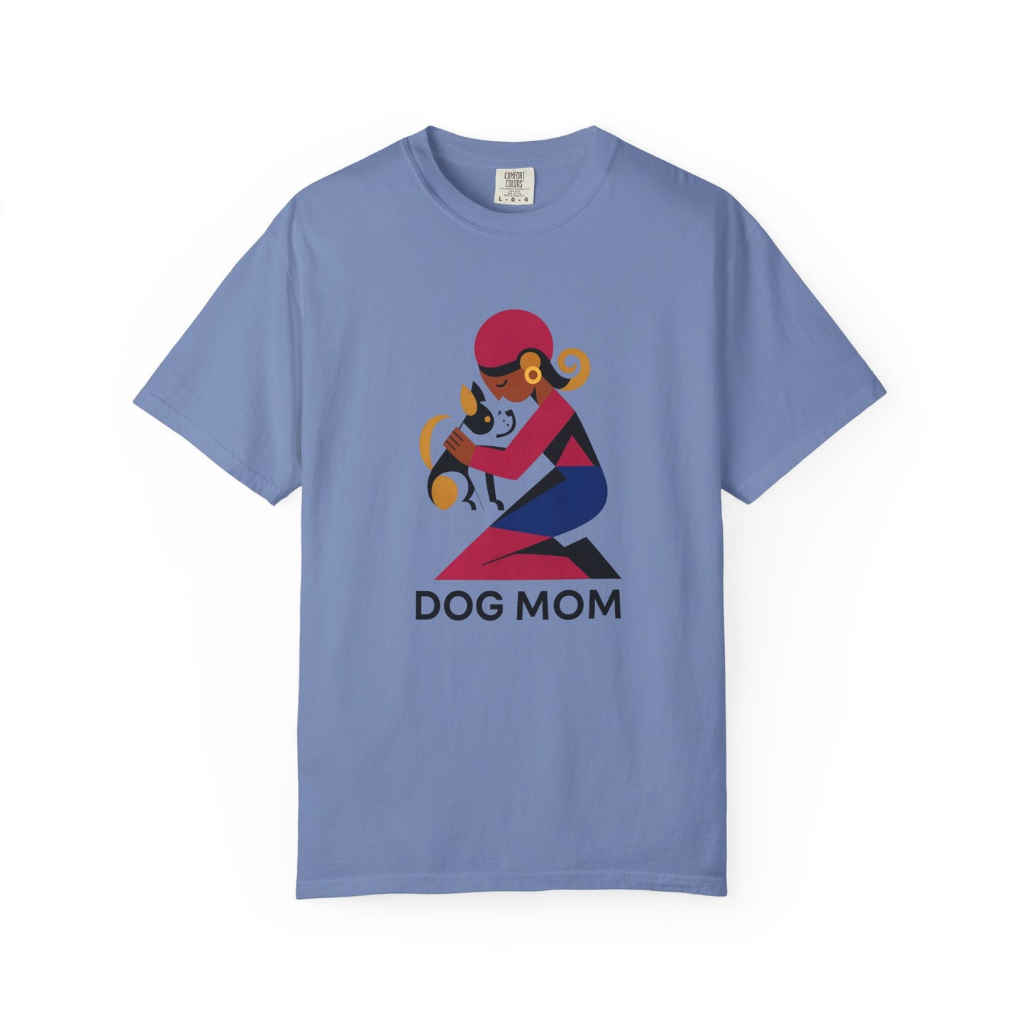Dog Mom Garment-Dyed T-Shirt, Gift for Dog Lovers, Casual Wear, Pet Owner Apparel, Mother's Day Gift, Animal Lover Tee