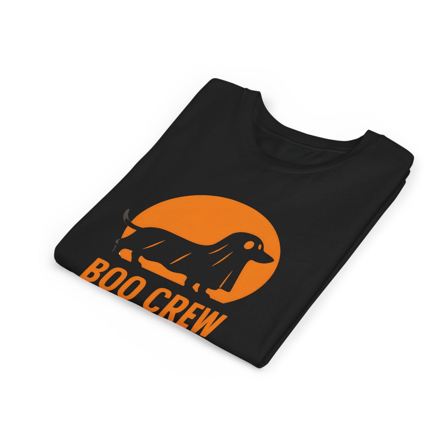 Youth Tee for Dog Lovers: Boo Crew Short Sleeve Shirt, Halloween T-Shirt, Kids Pet Fan Gear, Cute Animal Apparel, Fun Gift