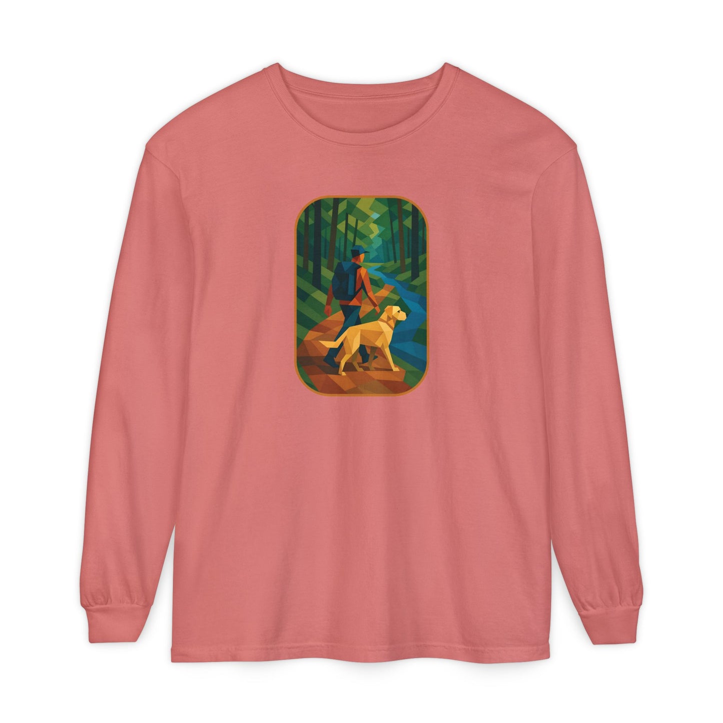 Scenic Dog Walk Design | Casual Comfort, Gift for Dog Lovers, Nature Enthusiasts, Cozy Outfit, Eco-Friendly Wear