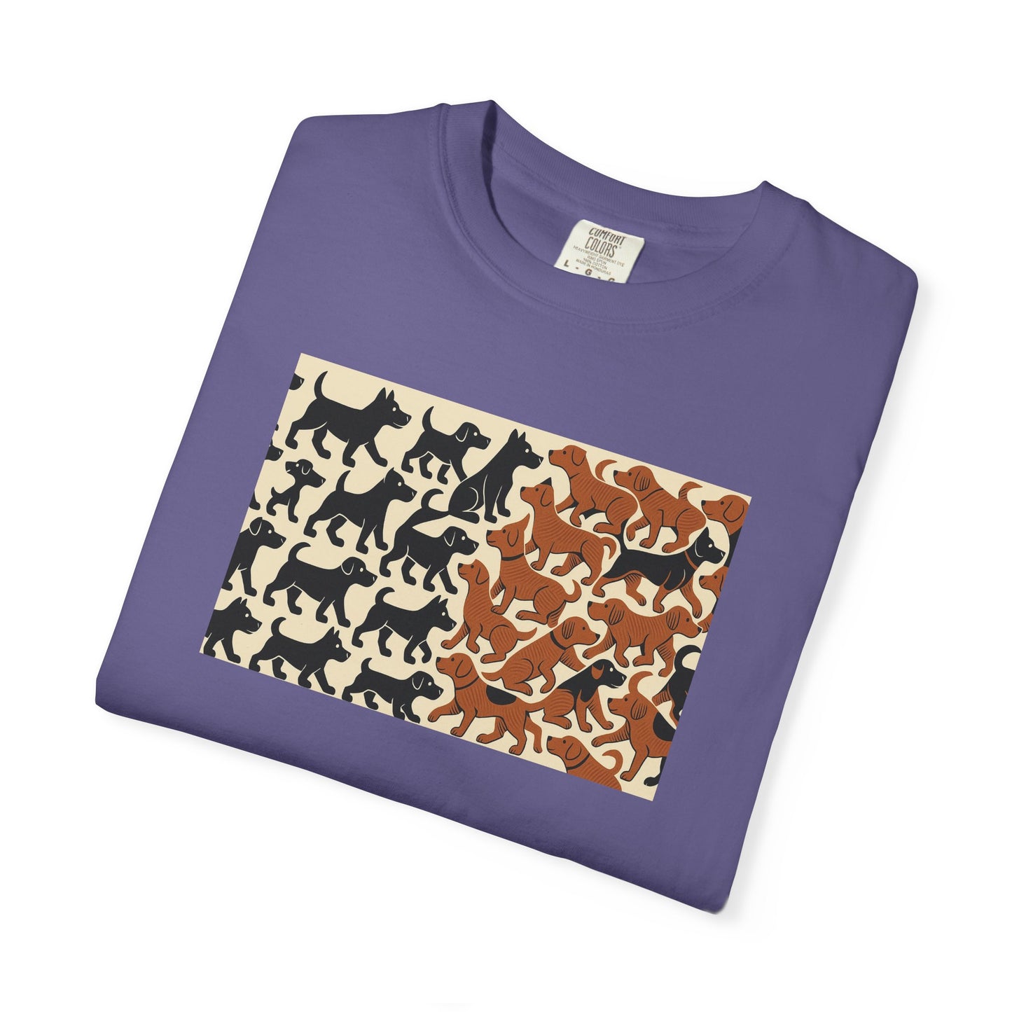 Vintage Dog Print Unisex T-Shirt - Casual Wear for Animal Lovers