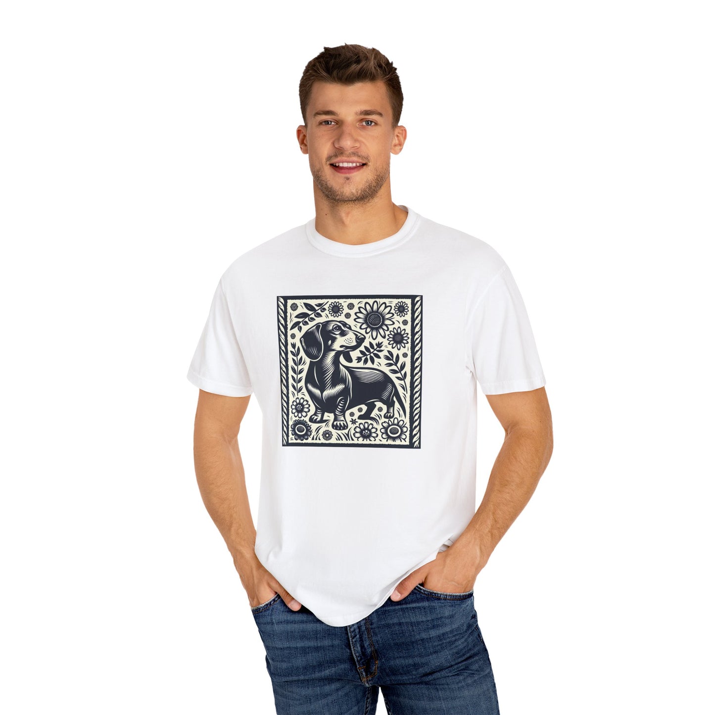 Dachshund Floral Unisex T-Shirt - Perfect for Dog Lovers