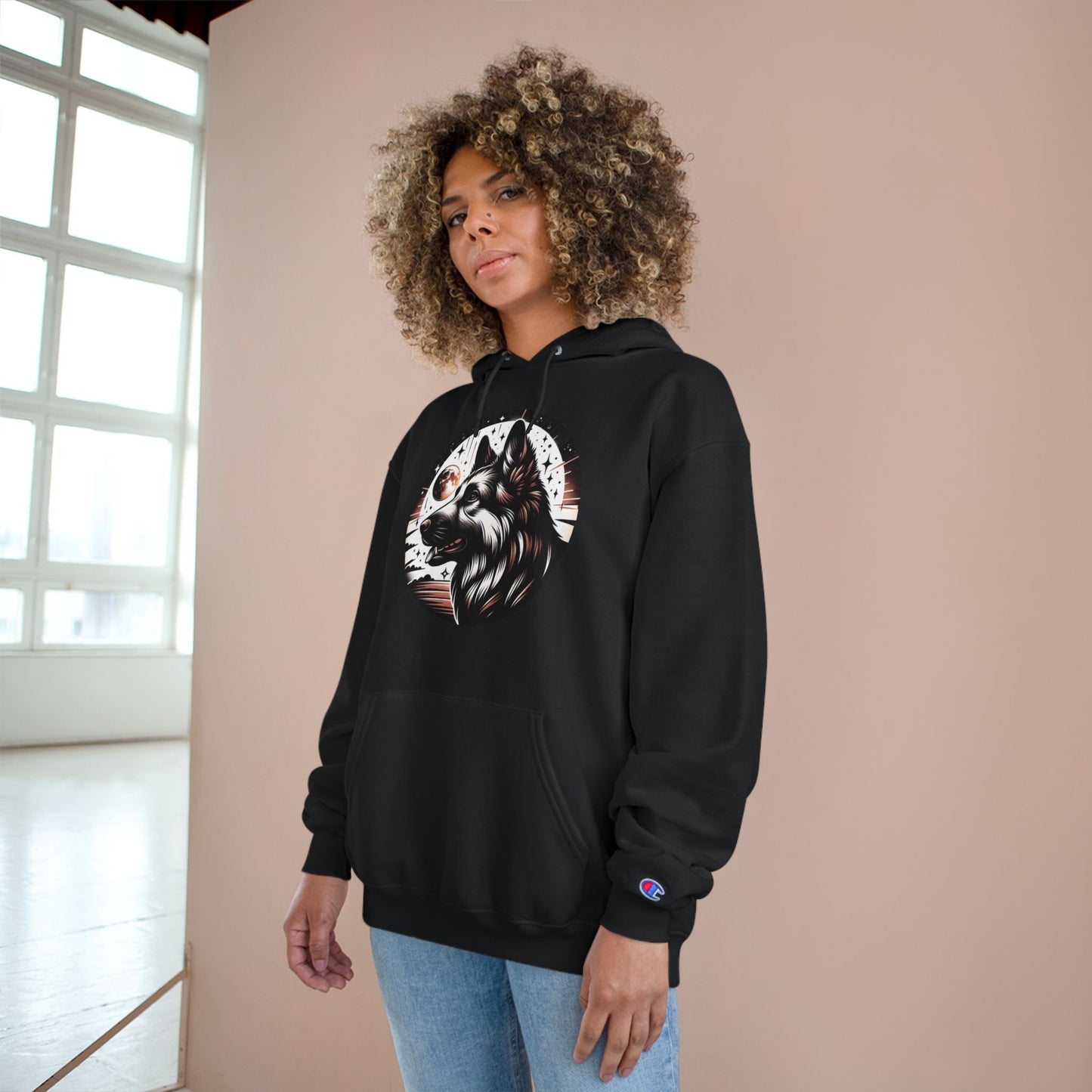 π Loyal Under the Stars β German Shepherd Moon Hoodie