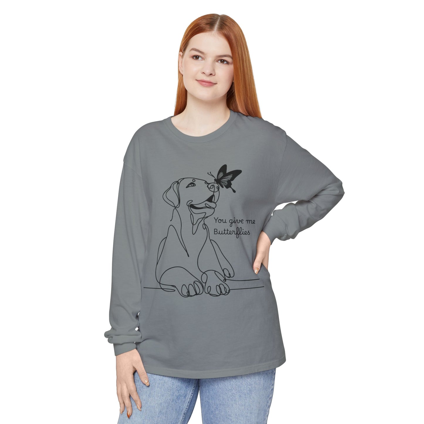 You Give Me Butterflies Dog Long Sleeve T-Shirt
