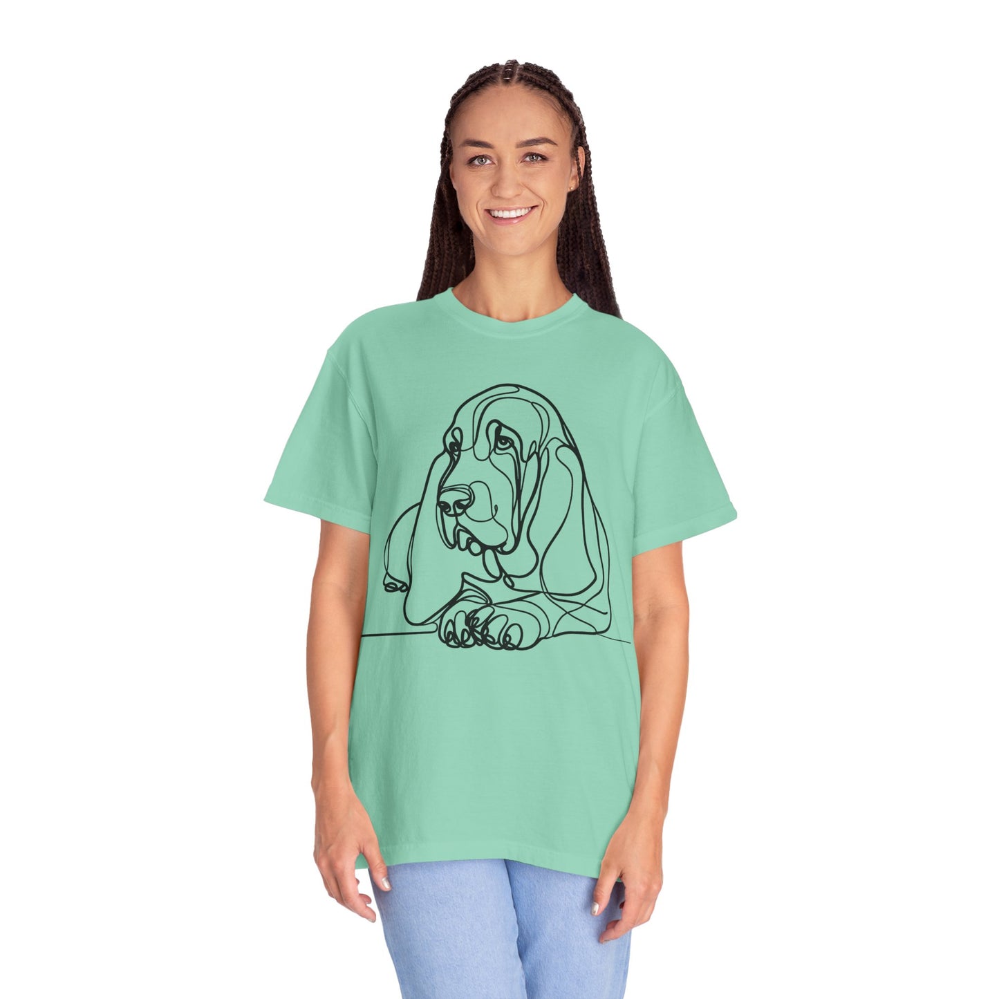 Basset Hound Line Art T-Shirt