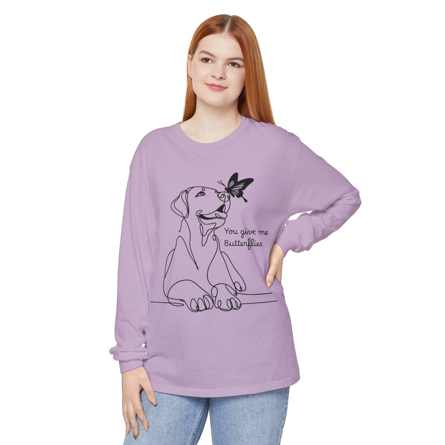 You Give Me Butterflies Dog Long Sleeve T-Shirt