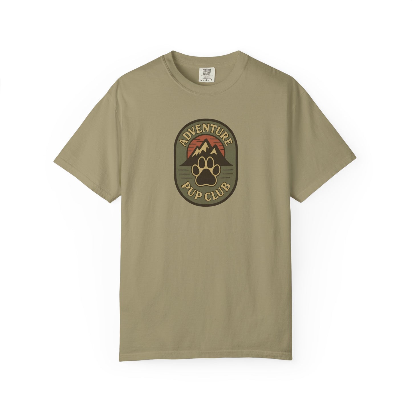 Adventure Pup Club Unisex Garment-Dyed T-Shirt, Dog Lover Gift, Outdoor Adventure Apparel, Pet Club Tee, Nature Lover Shirt