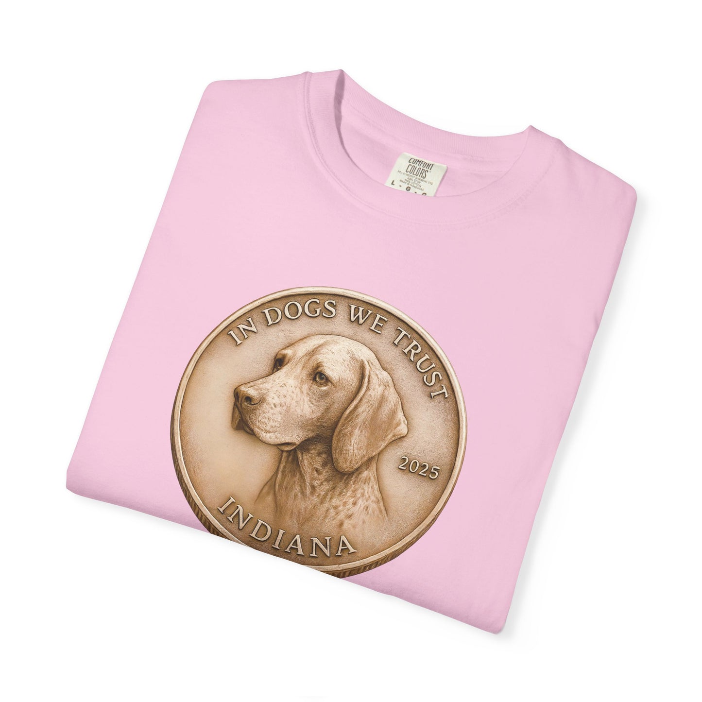 Indiana State Coin T-Shirt Collection - Proud Dog Breed Illustrations