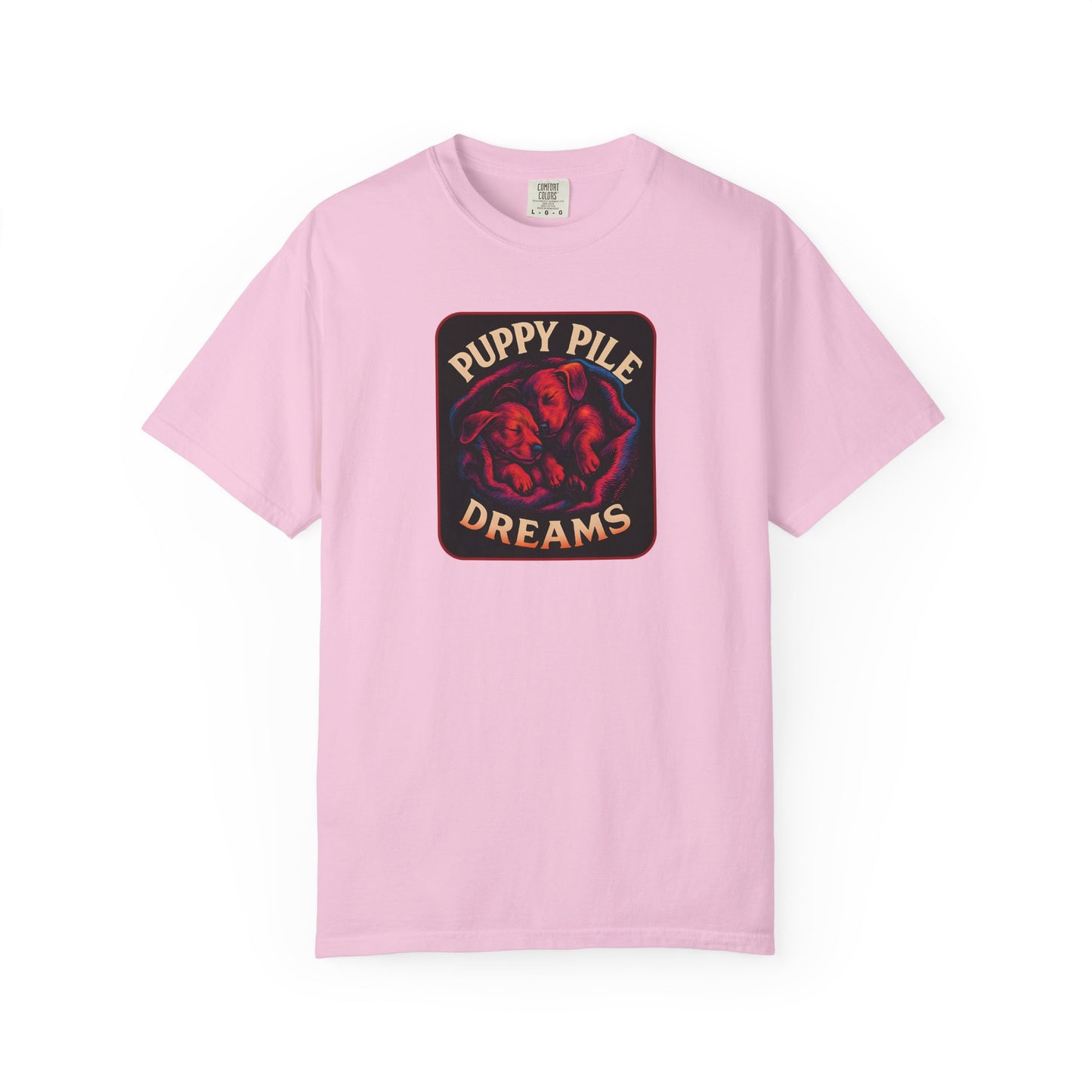 Puppy Pile Dreams T-Shirt, Unisex Tee, Dog Lover Gift, Casual Wear, Comfortable Cotton Shirt, Fun Animal Graphic Tee