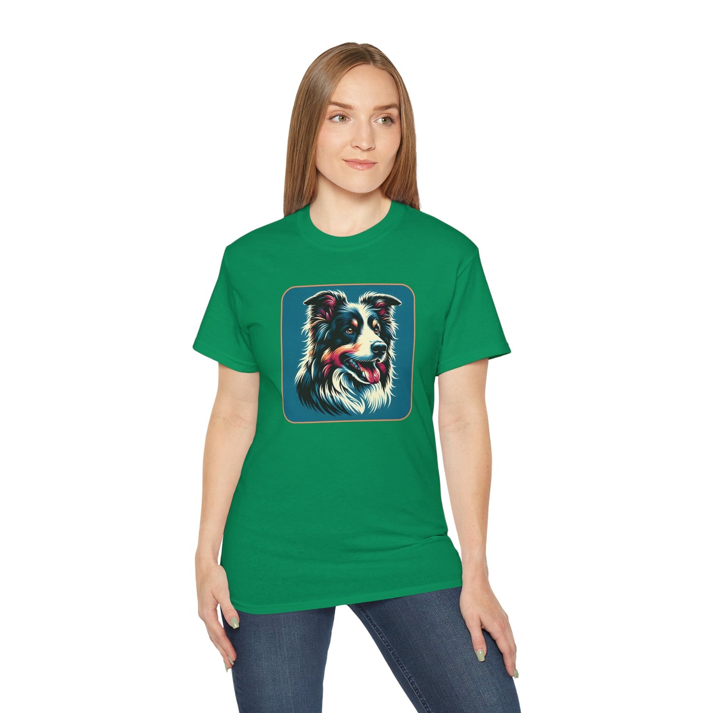 ⚡ Brain & Beauty – Colorful Border Collie Tee - Perfect for Pet Lovers