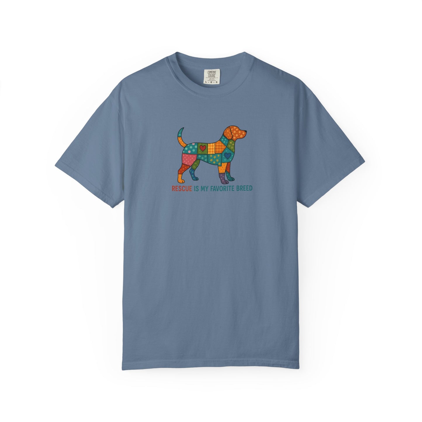 Colorful Dog Rescue T-Shirt, Gift for Dog Lovers, Adoption Awareness Tee, Casual Wear for Animal Lovers, Eco-Friendly Fashion