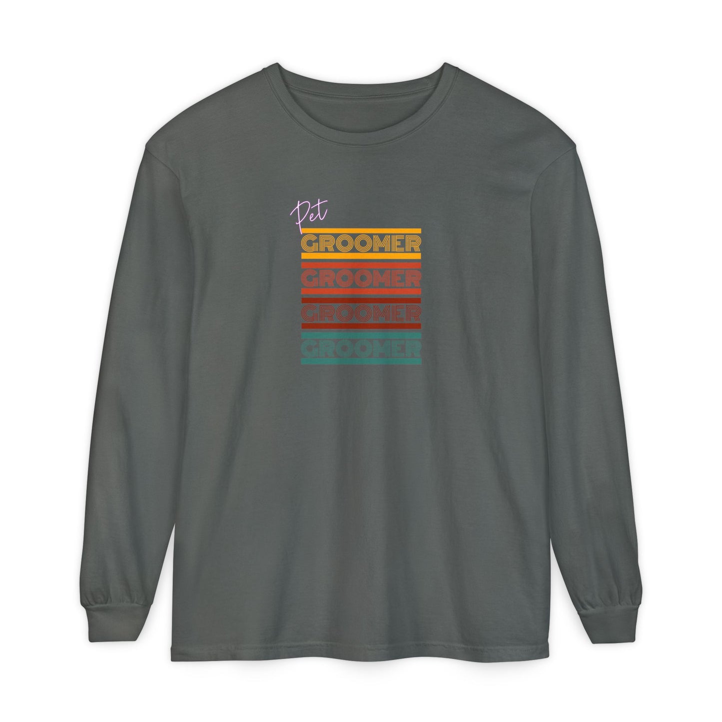 Unisex Long Sleeve T-Shirt - Retro Groomer Graphic Tee