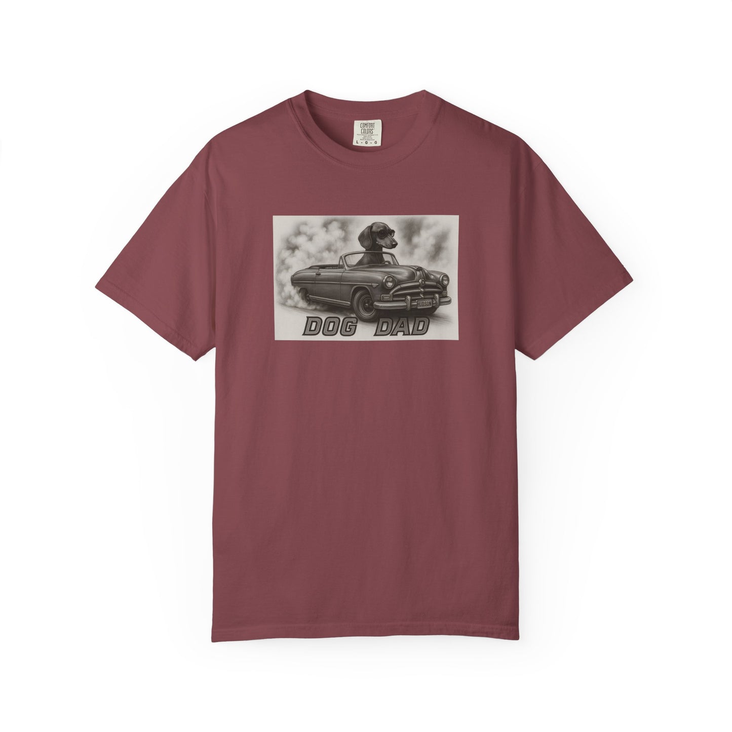 Dog Dad - Dachshund - Cool Dogs in Cool Cars T-Shirt Collection | Funny Dog Lover Apparel for Men