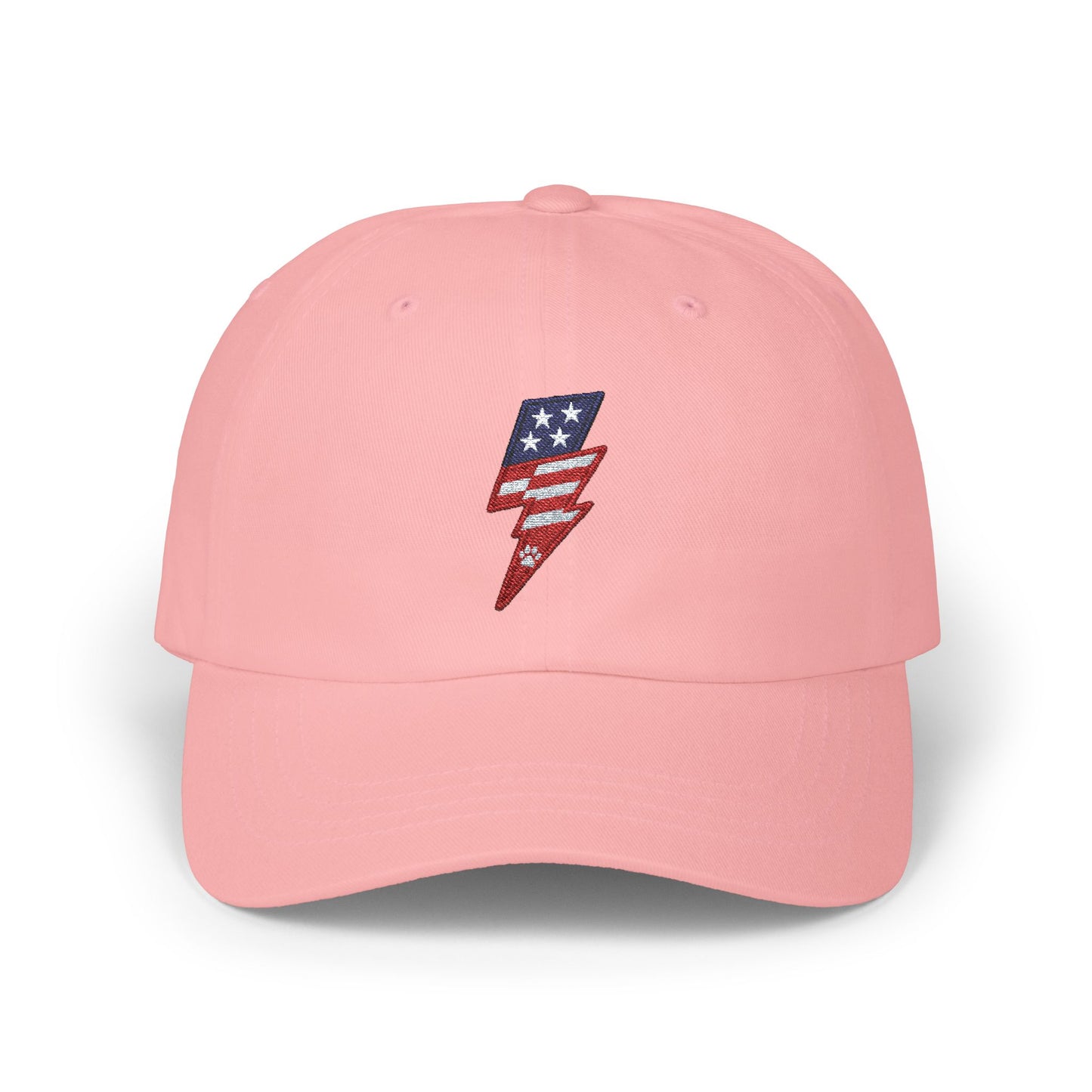 Patriotic Classic Dad Cap - Vintage American Flag Lightning Bolt Design, Perfect for Father's Day, Summer Outings, Casual Wear