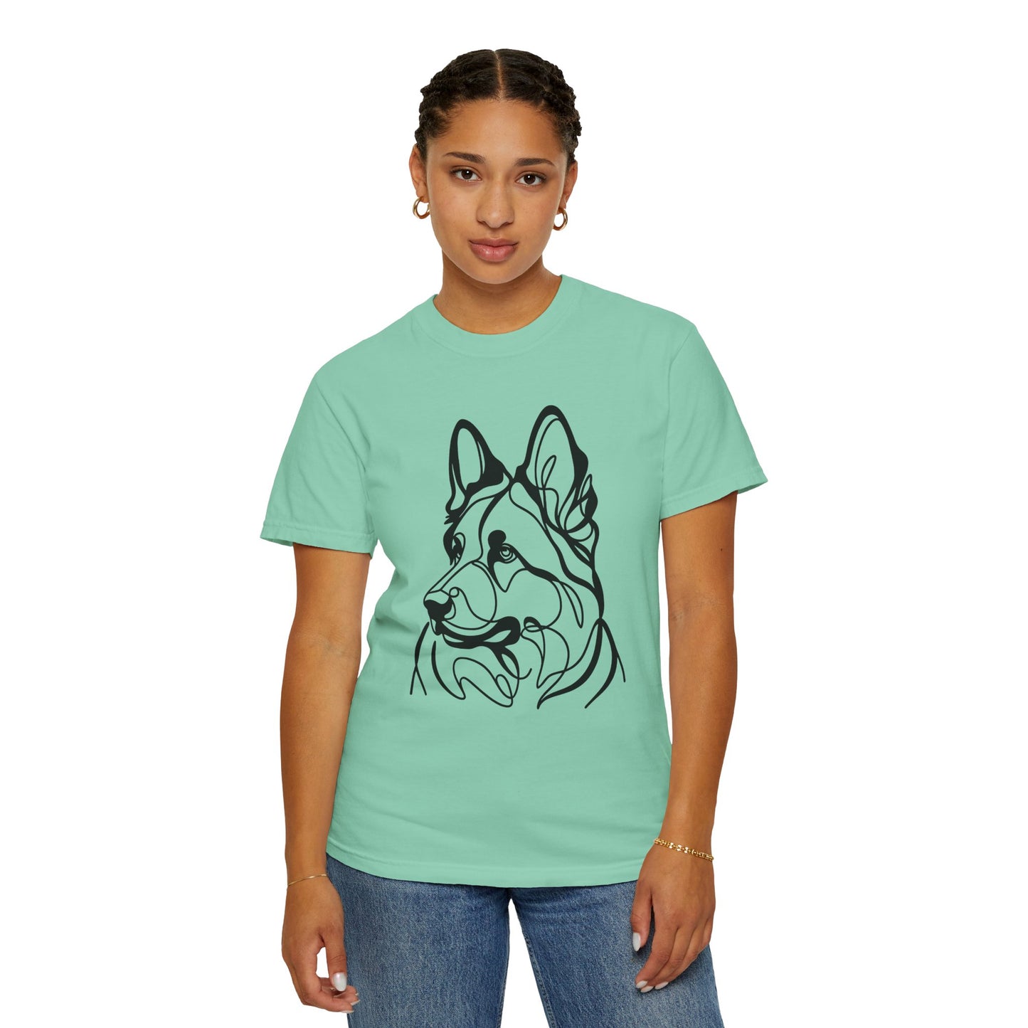 Unisex T-shirt German Shepard Line Art