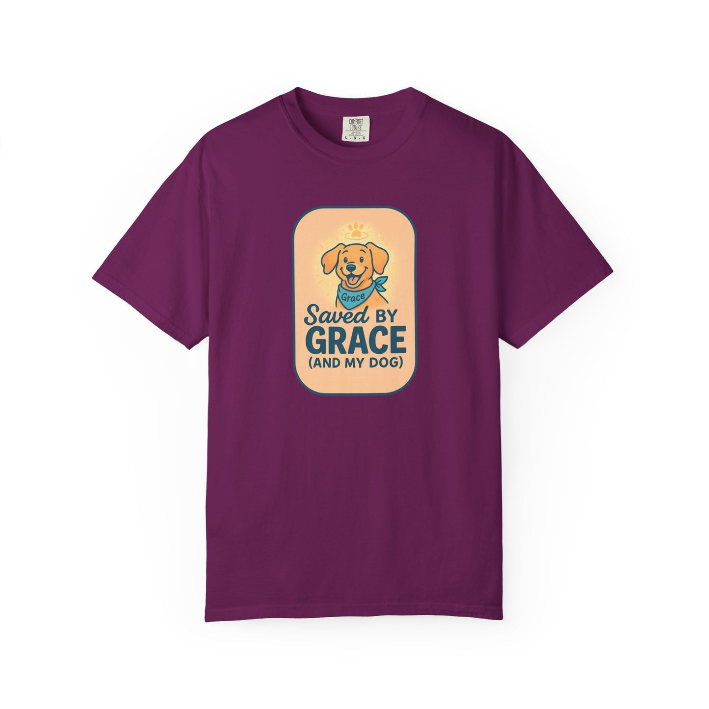Dog Lover's Saved by Grace T-Shirt, Pet Lover Gift, Casual Tee, Birthday, Dog Adoption, Unisex Fashion, Cute Animal Shirt