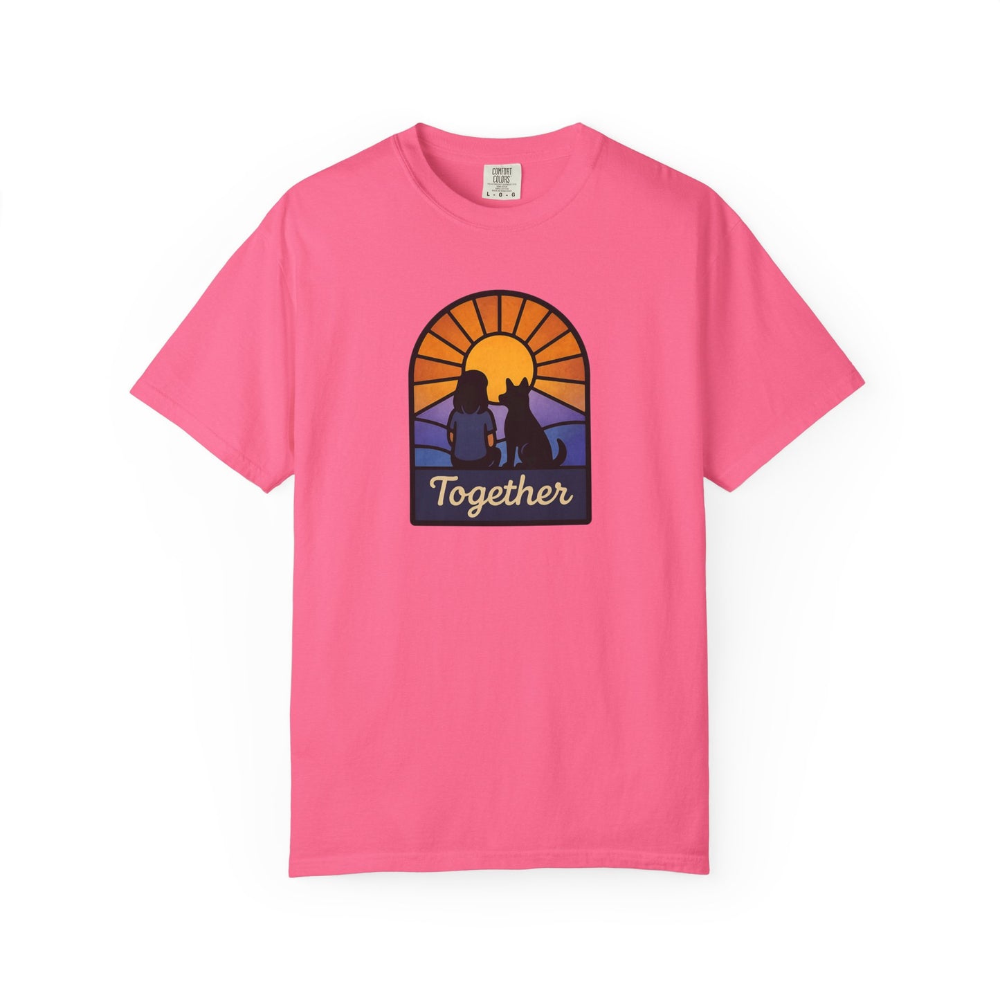 Together Sunset Graphic T-Shirt, Unisex Tee for Families, Casual Wear, Gift for Nature Lovers, Summer Vibe Apparel, Retro Style Shirt
