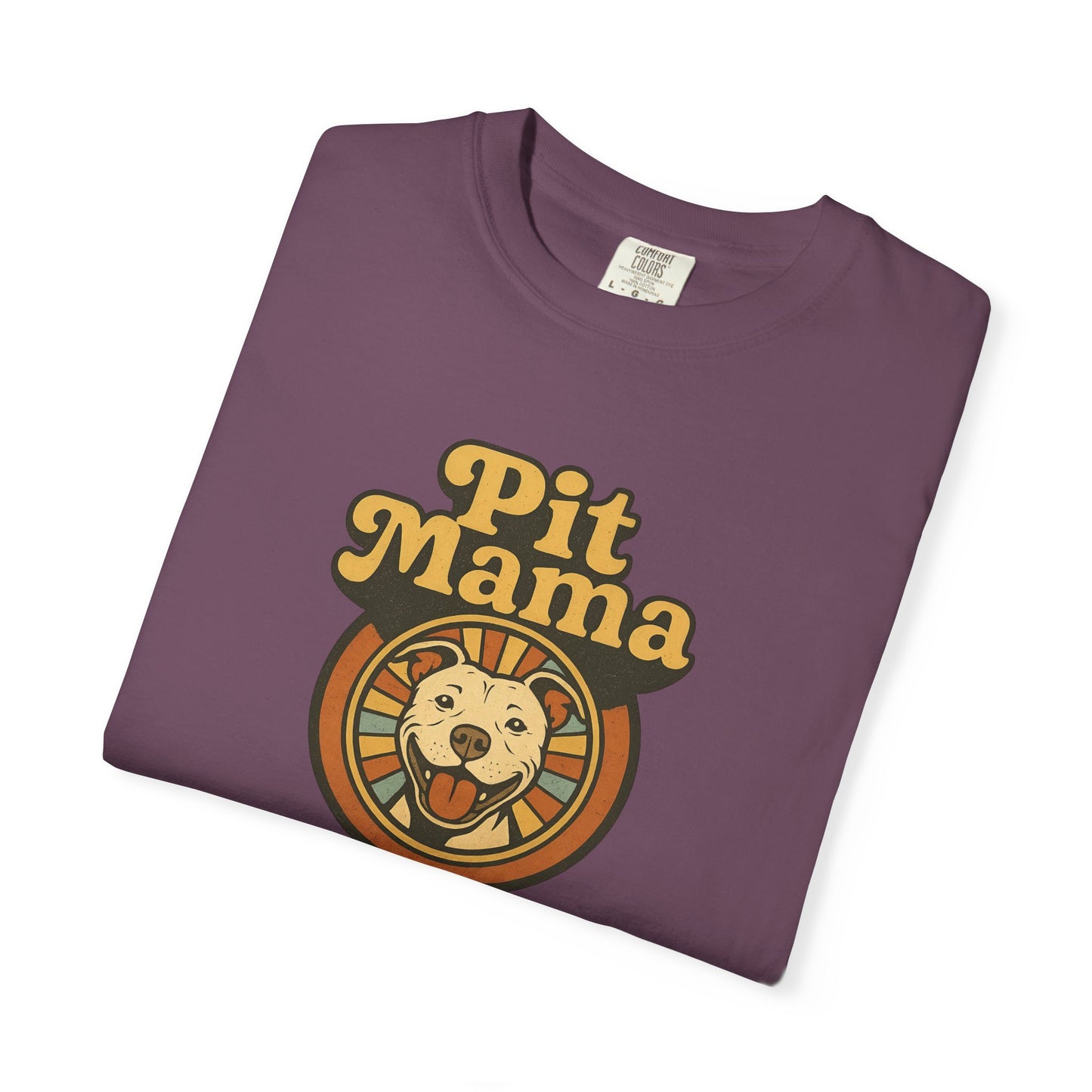 Pit Mama Unisex Garment-Dyed T-shirt | Perfect for Dog Lovers, Animal Advocates, Casual Wear, Mother's Day Gift, Pet Enthusiasts