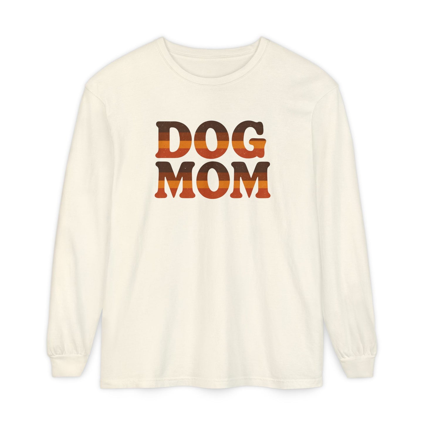 Dog Mom Long Sleeve Tee, Perfect Gift for Dog Lovers, Casual Wear, Pet-Themed Apparel, Great for Birthdays or Holidays