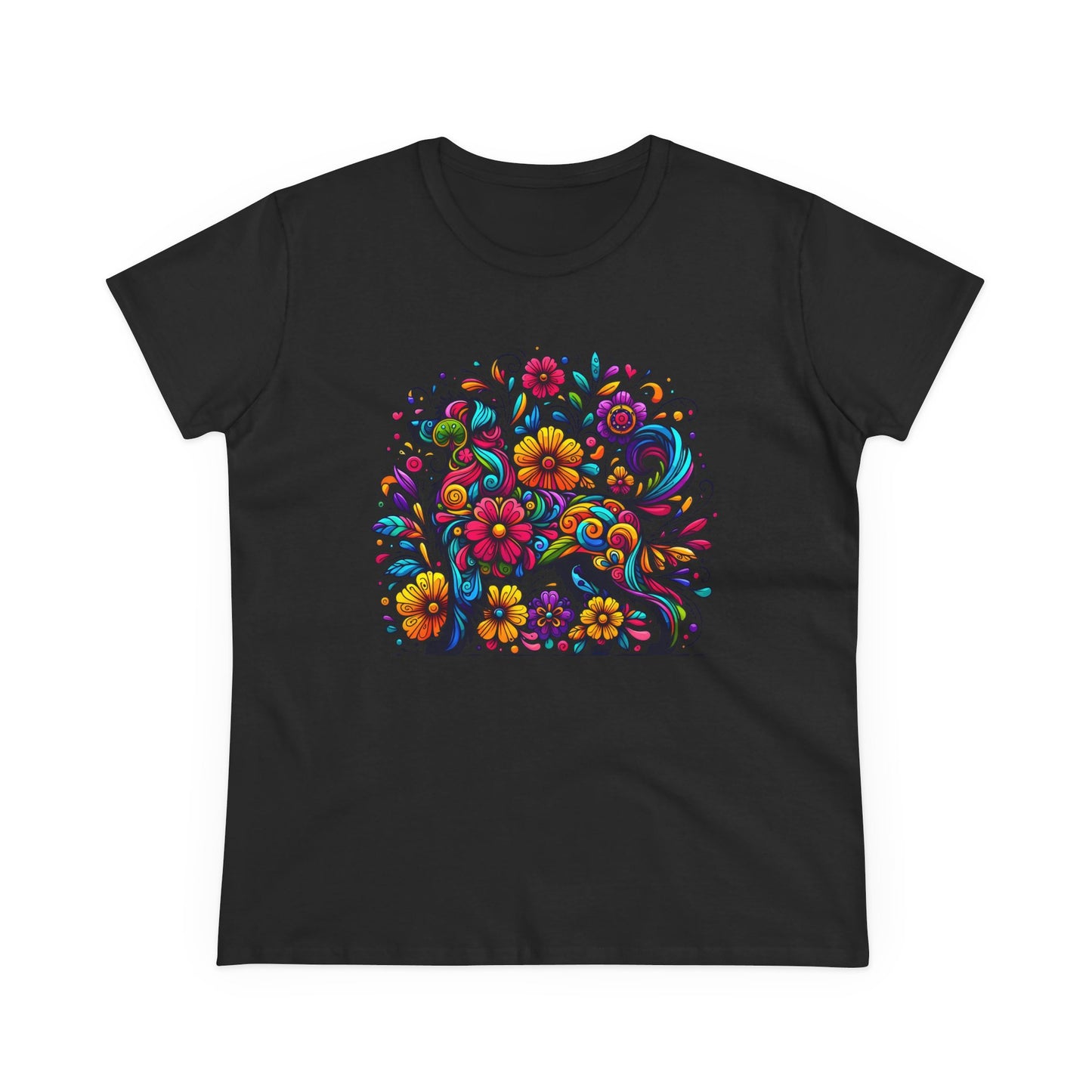 Women's Tee - Floral Dog Design