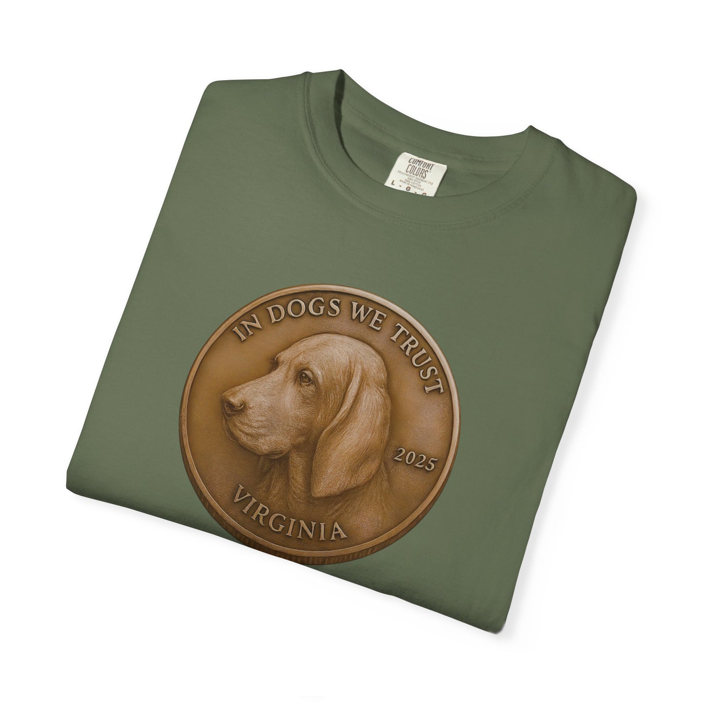 Virginia State Coin T-Shirt Collection - Proud Dog Breed Illustrations