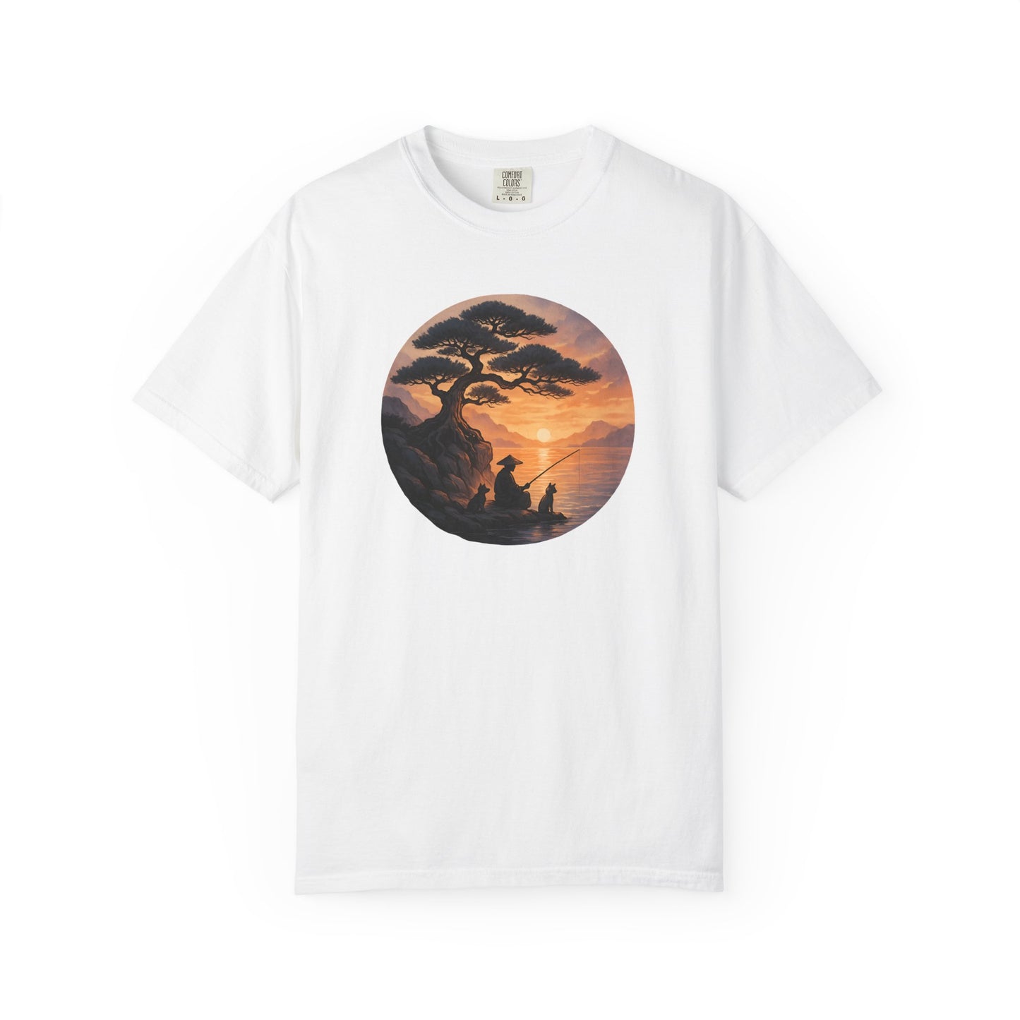 Vintage Sunset Fisherman Unisex T-shirt