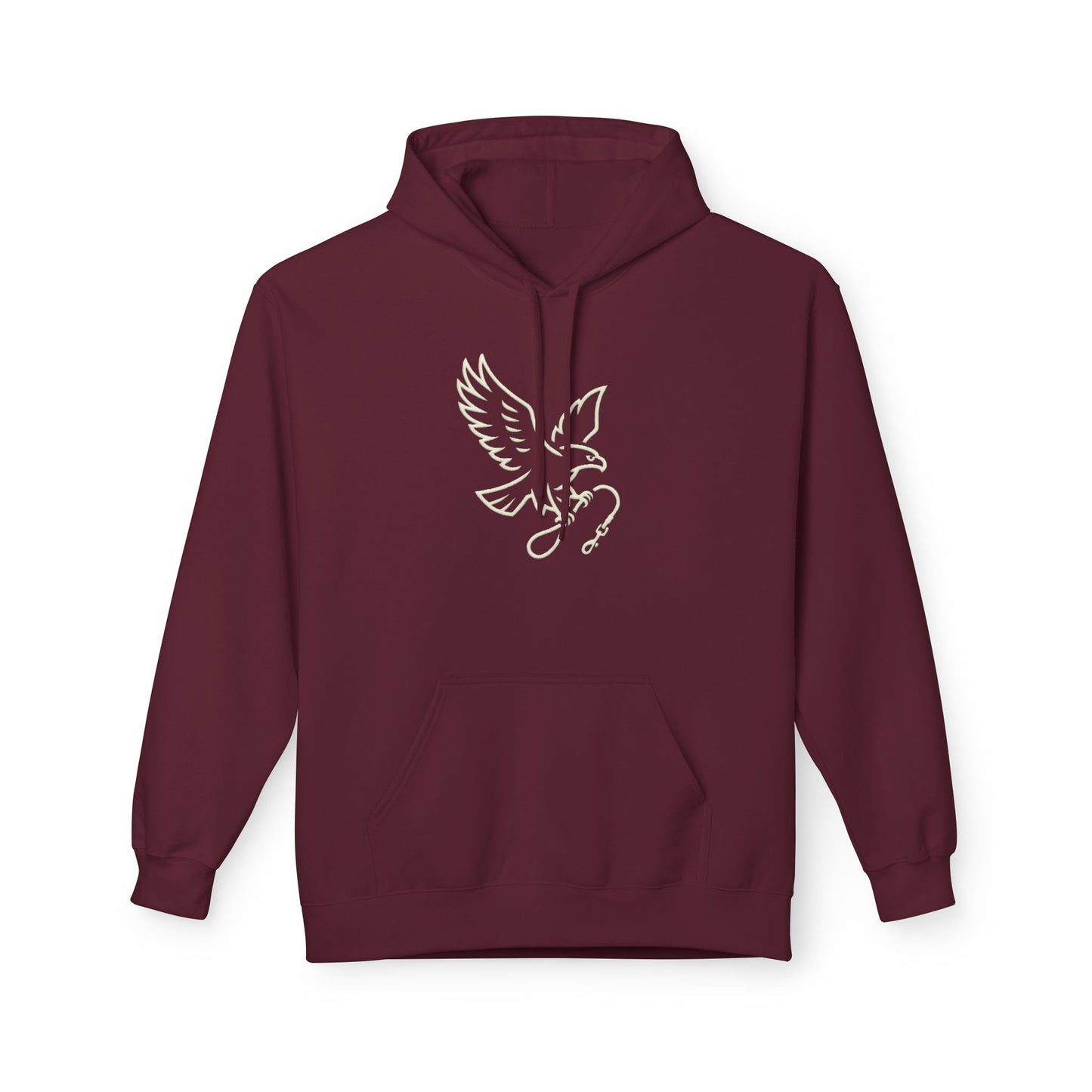 Stylish Unisex Fleece Hoodie with Unique Bird Design, Cozy Pullover, Casual Wear, Gift for Nature Lovers, Perfect for Fall