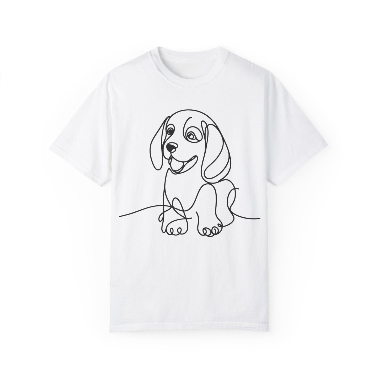 I๐ถ Nose First โ Minimalist Beagle Line Art Tee - Cute Dog Line Art Unisex T-Shirt