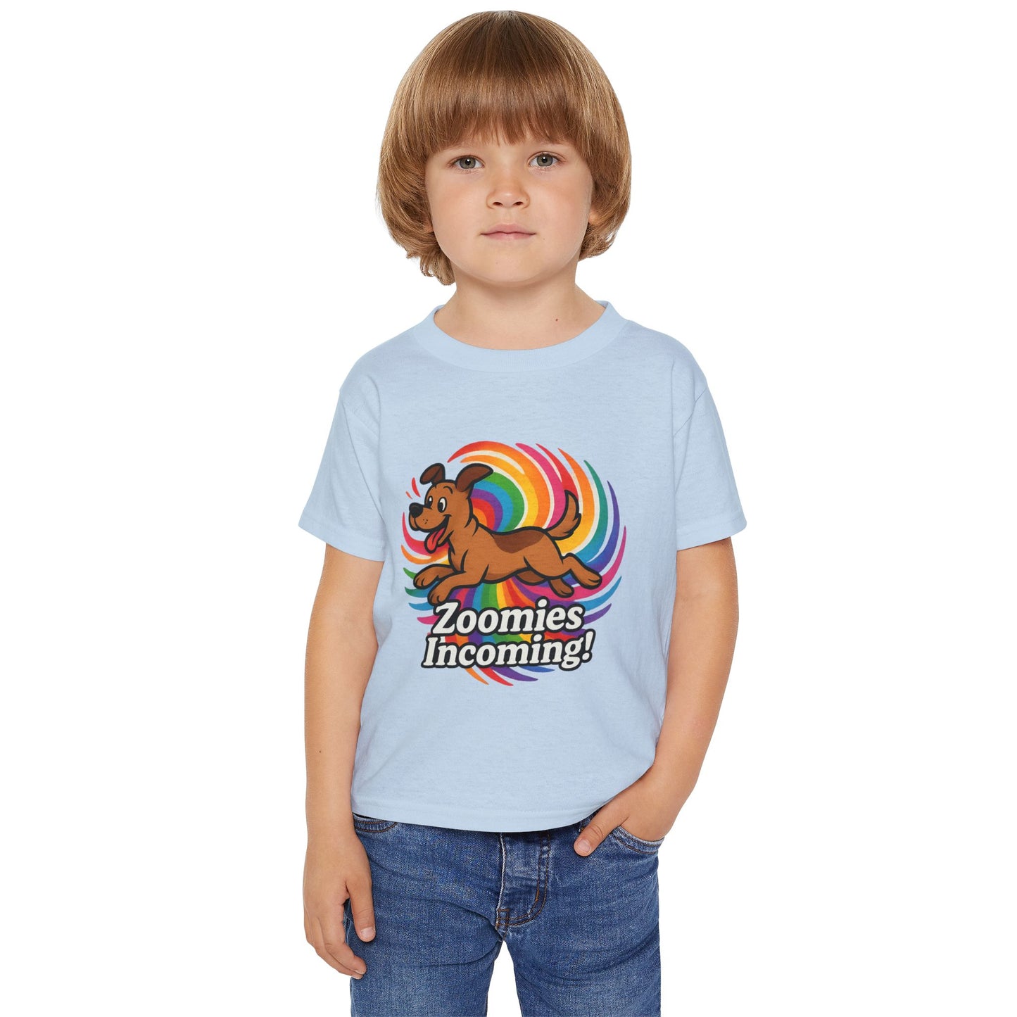 Playful Toddler T-Shirt - "Zoomies Incoming!" Cute Dog Tee, Kids Apparel, Fun Gift for Birthdays, Pet Lovers, Playtime