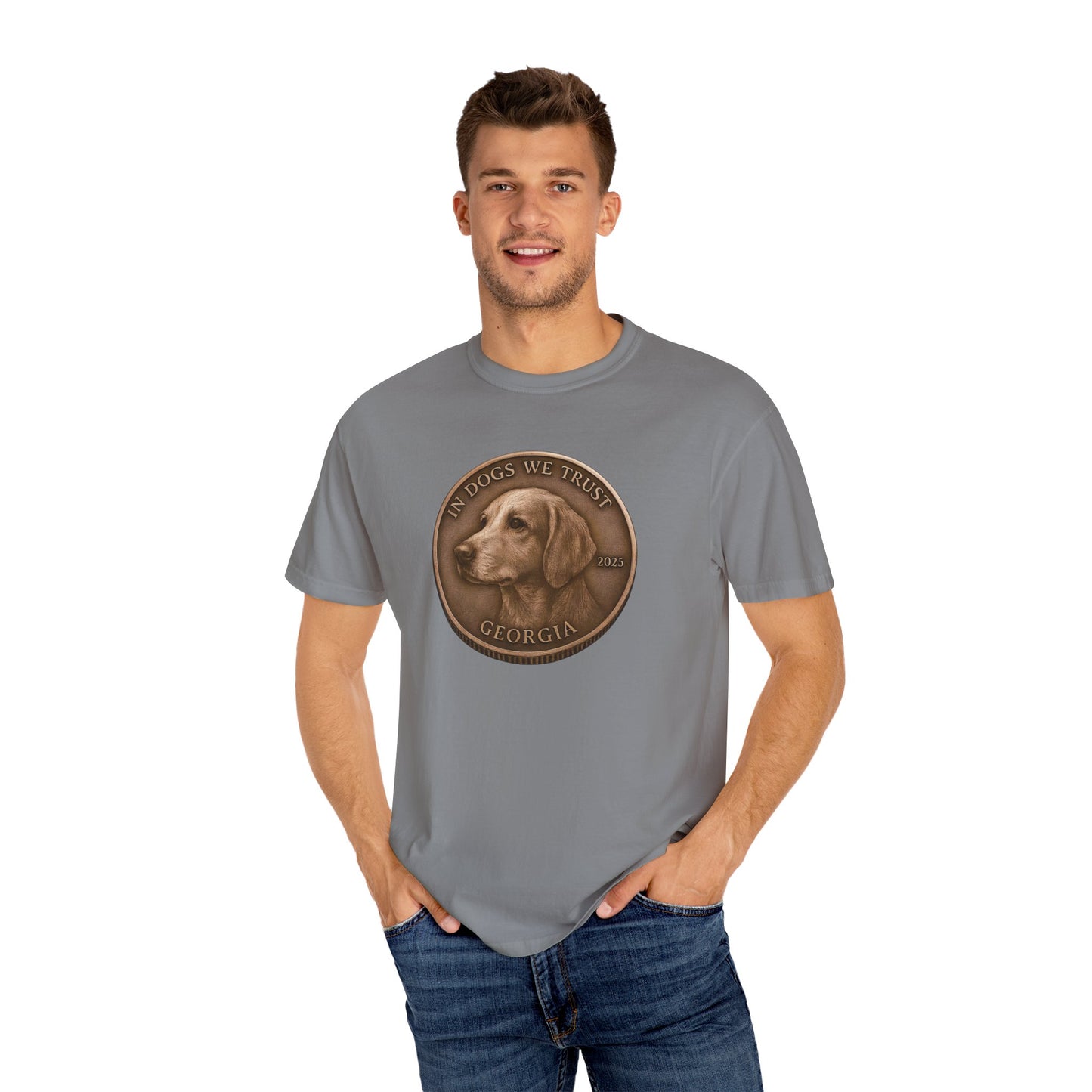 Georgia State Coin T-Shirt Collection - Proud Dog Breed Illustrations