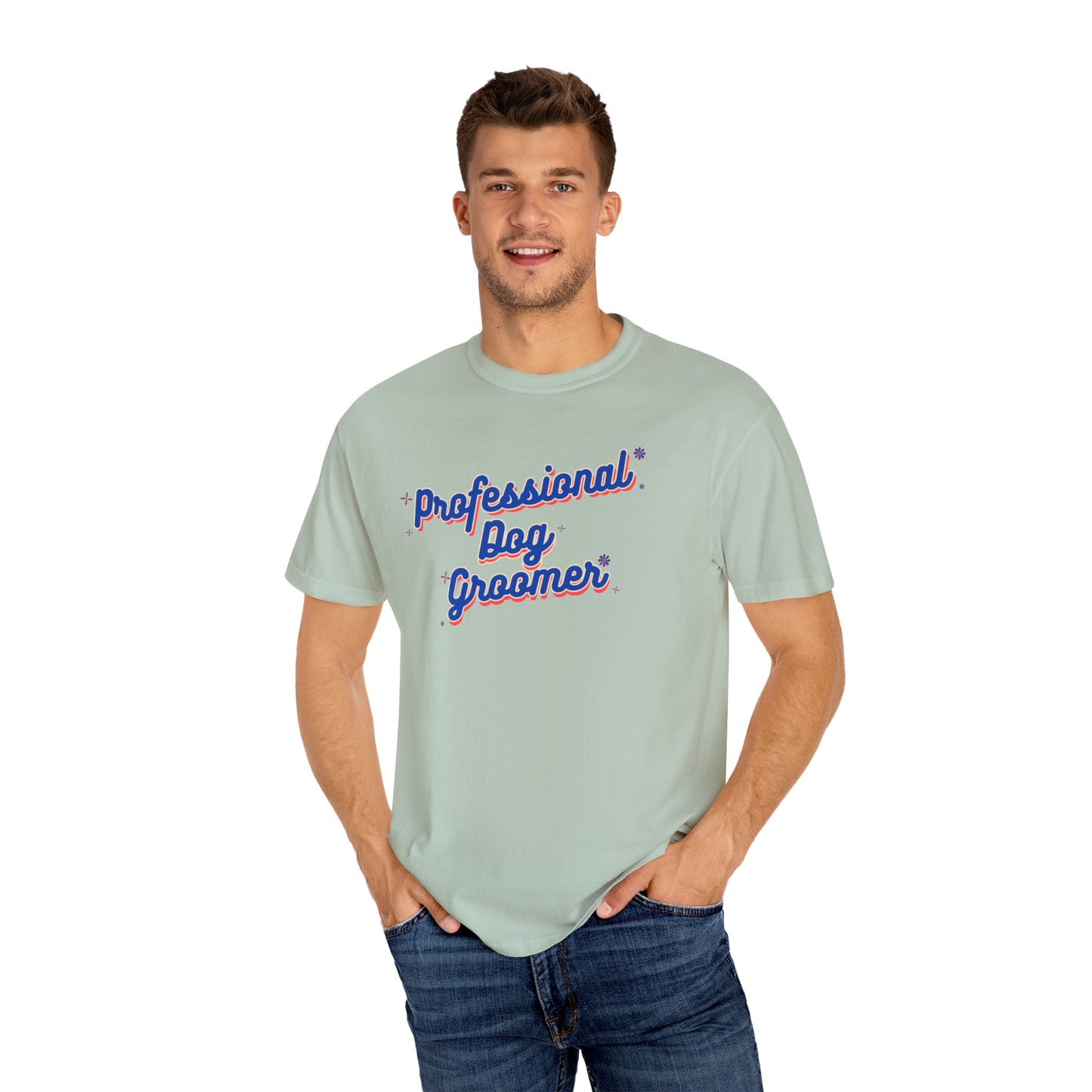 Professional Dog Groomer T-Shirt - Unisex Garment-Dyed Tee for Dog Lovers and Groomers