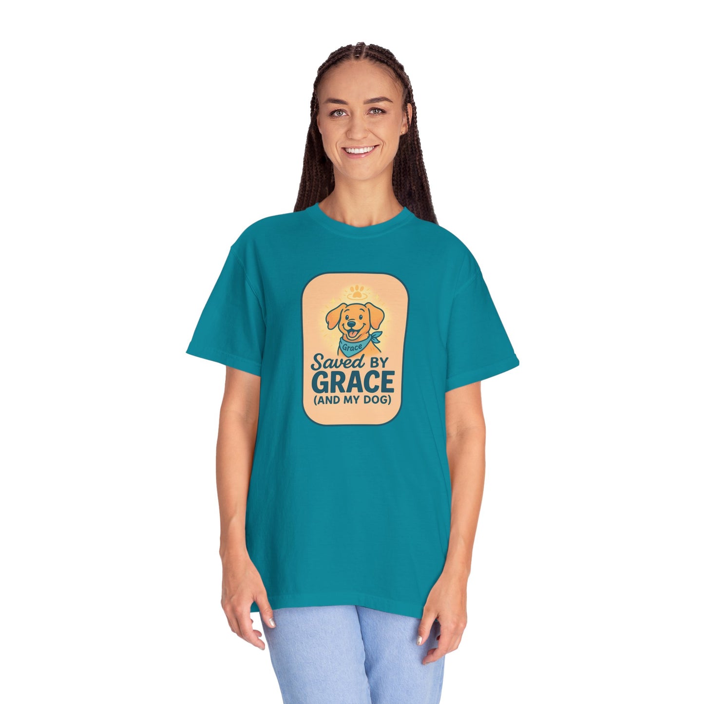 Dog Lover's Saved by Grace T-Shirt, Pet Lover Gift, Casual Tee, Birthday, Dog Adoption, Unisex Fashion, Cute Animal Shirt