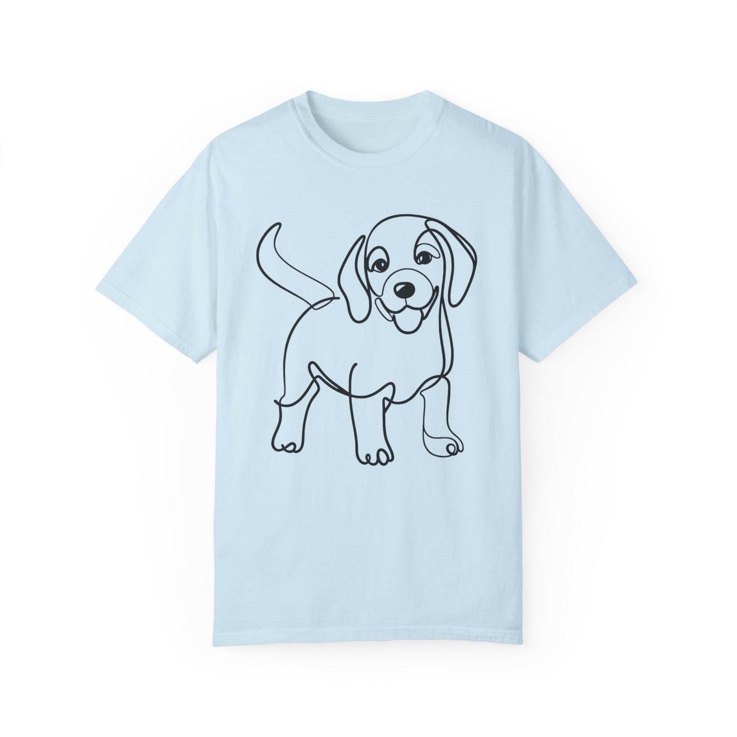 I๐ถ Nose First โ Minimalist Beagle Line Art Tee - Perfect for Dog Lovers