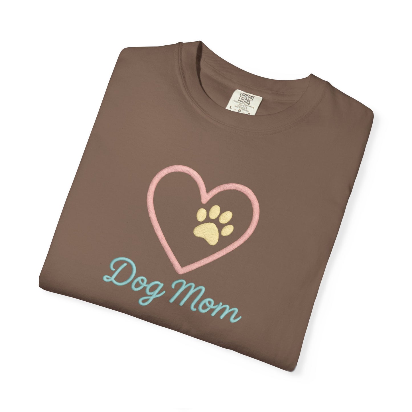Dog Mom T-Shirt, Garment-Dyed Tee for Dog Owners, Perfect Gift for Pet Lovers, Casual Wear, Animal Lover Shirt